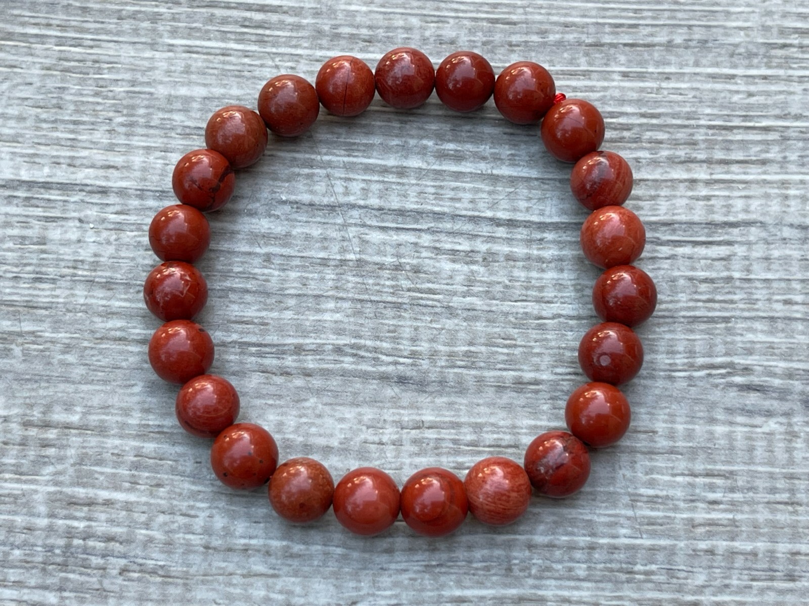 Grade A++ Red Jasper Crystal Bead Bracelet 8mm, Genuine Red Jasper Bracelet