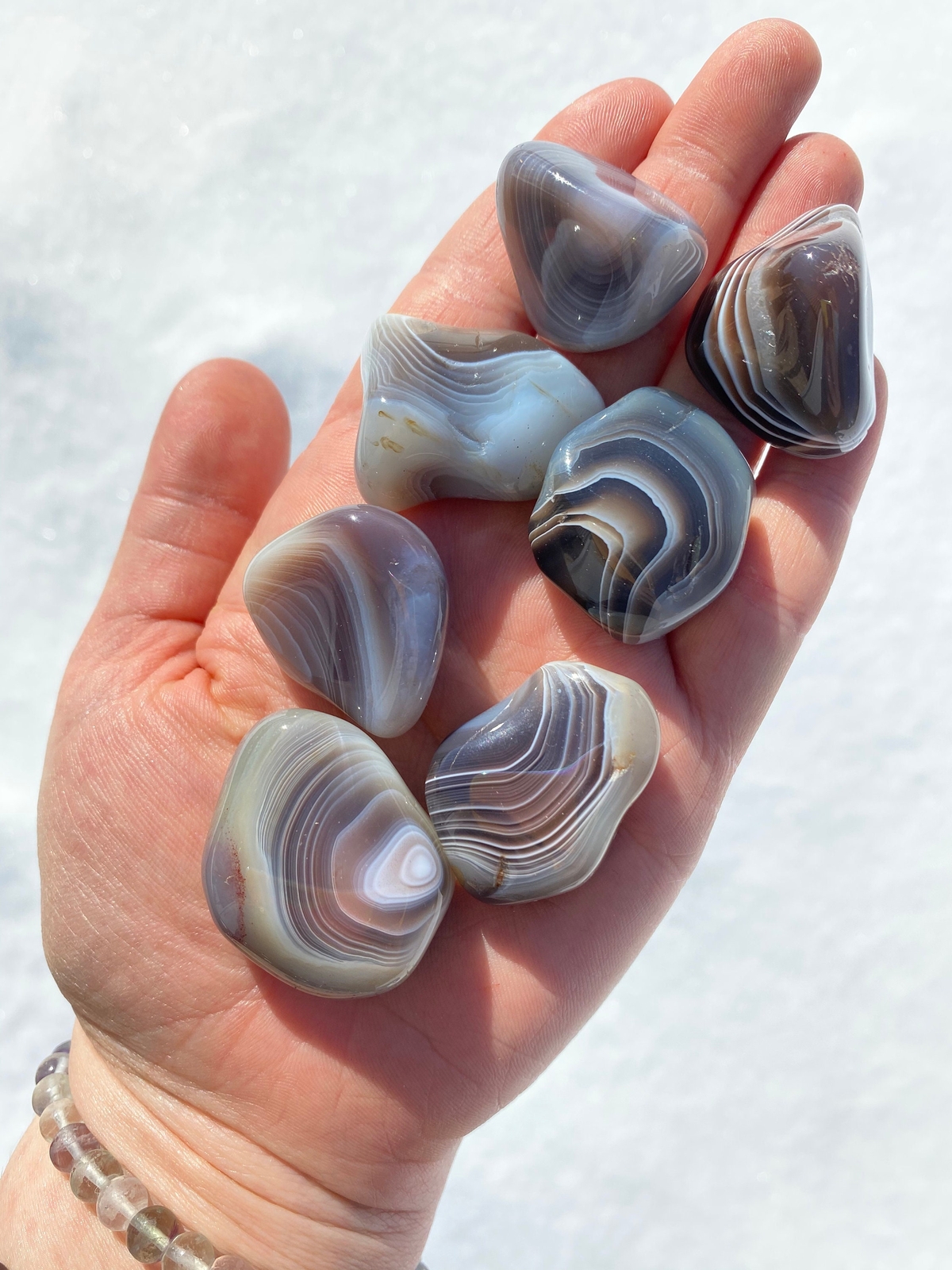 Botswana Agate Tumbled Stone XL – Botswana Agate Crystal by New Moon Beginnings
