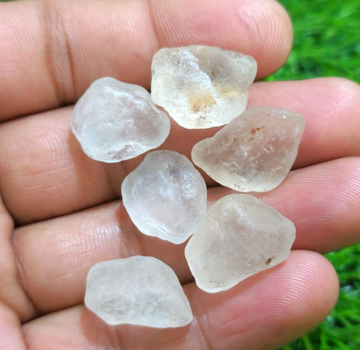 Size 18-19 MM Rare A+6 Pcs Lot White Topaz Raw Loose Gemstone Jewelry For Making