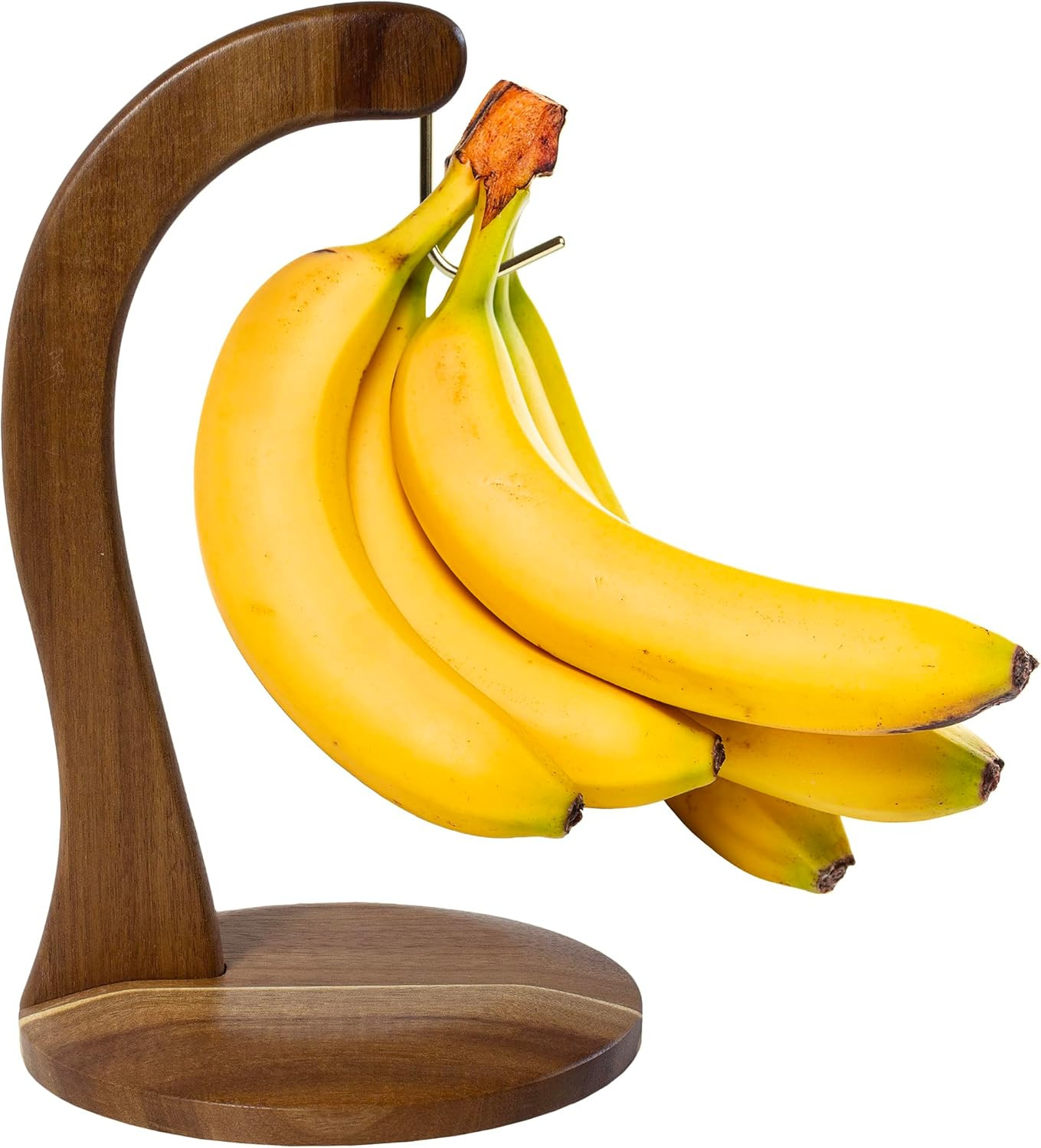 Rock & Branch Acacia Wood Banana Holder with Stand and Hanging Hook | Acacia Woo