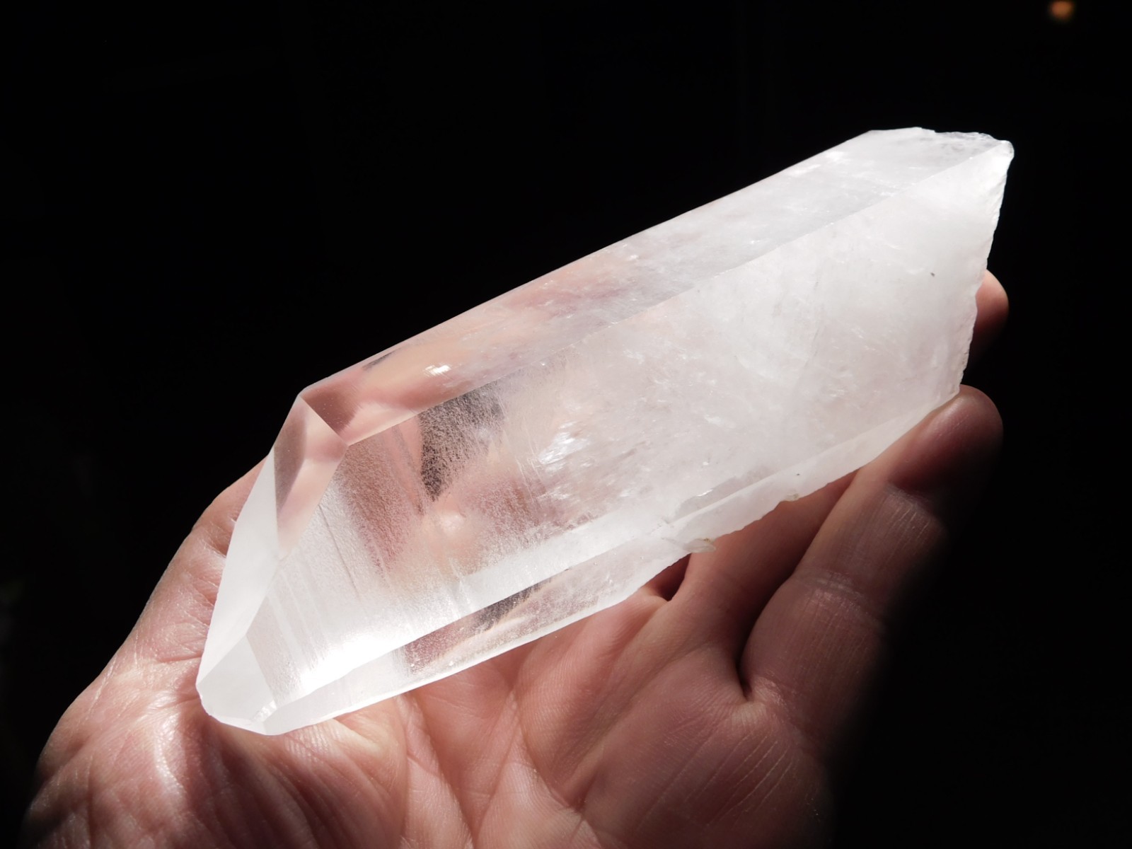 Long! Semi Translucent LEMURIAN Quartz Crystal From Brazil 318gr
