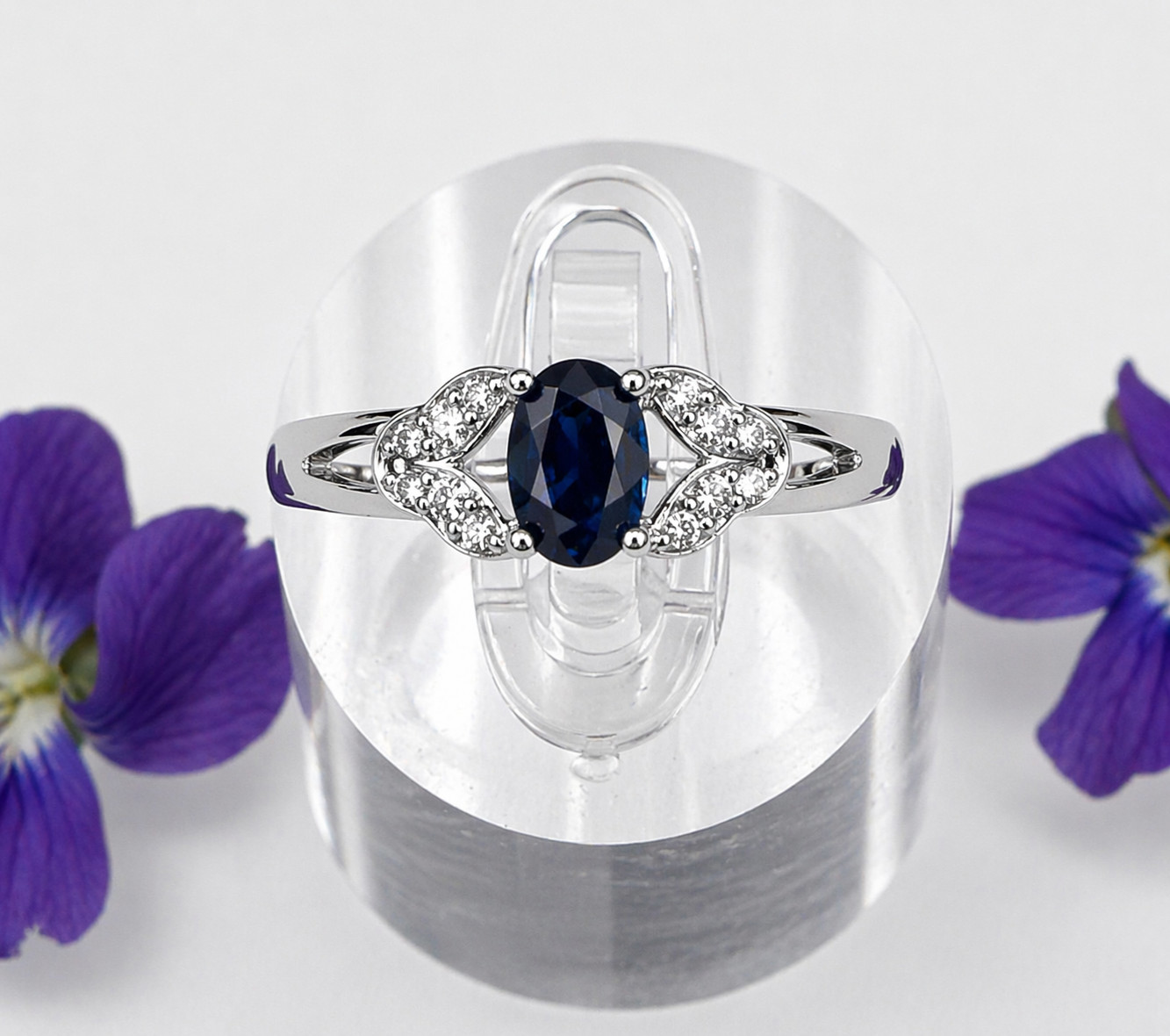 Wholesale Lot 7 Pcs Natural Sapphire Stainless Steel Rings(316) Crystal 4x6mm