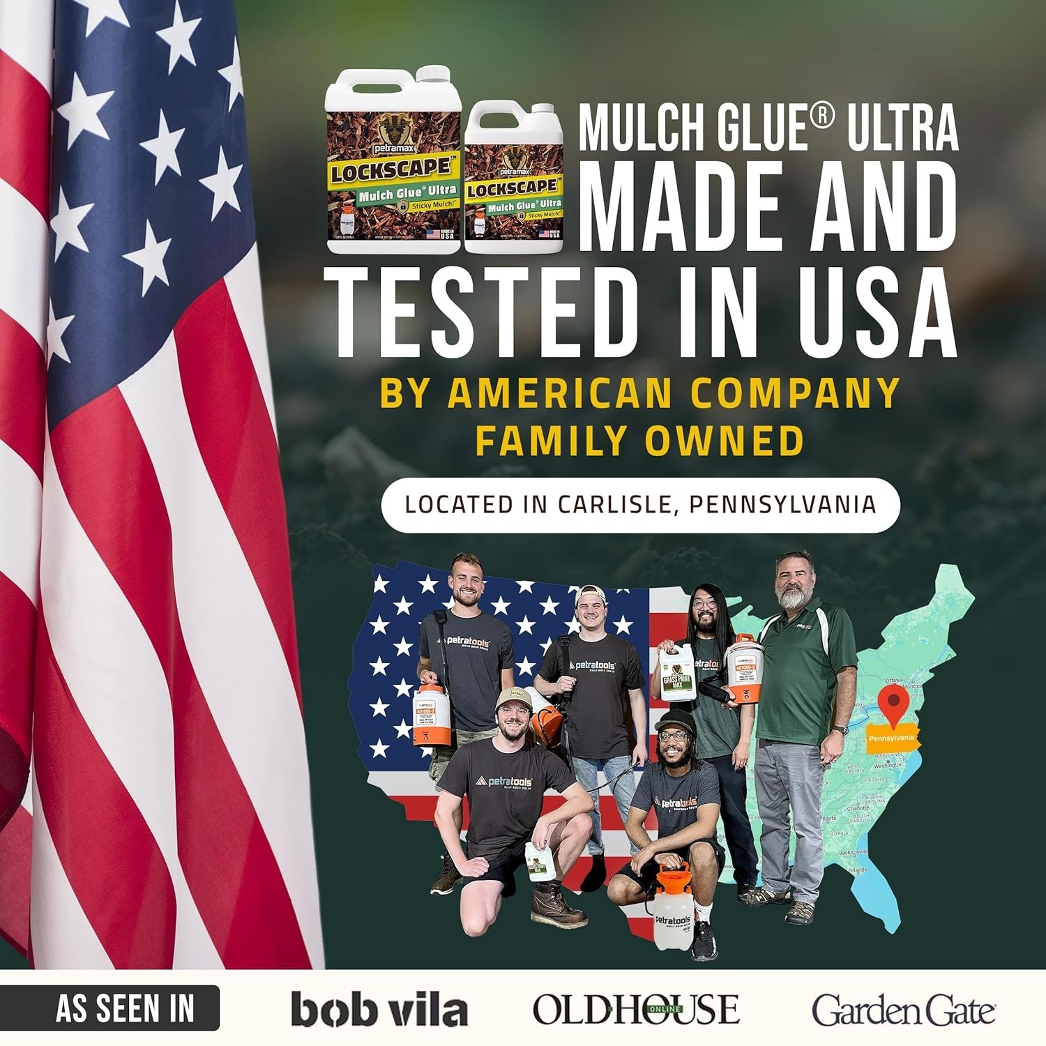 Lockscape Mulch Glue 64oz – Heavy-Duty, Non-Toxic Landscape Adhesive for Mulch
