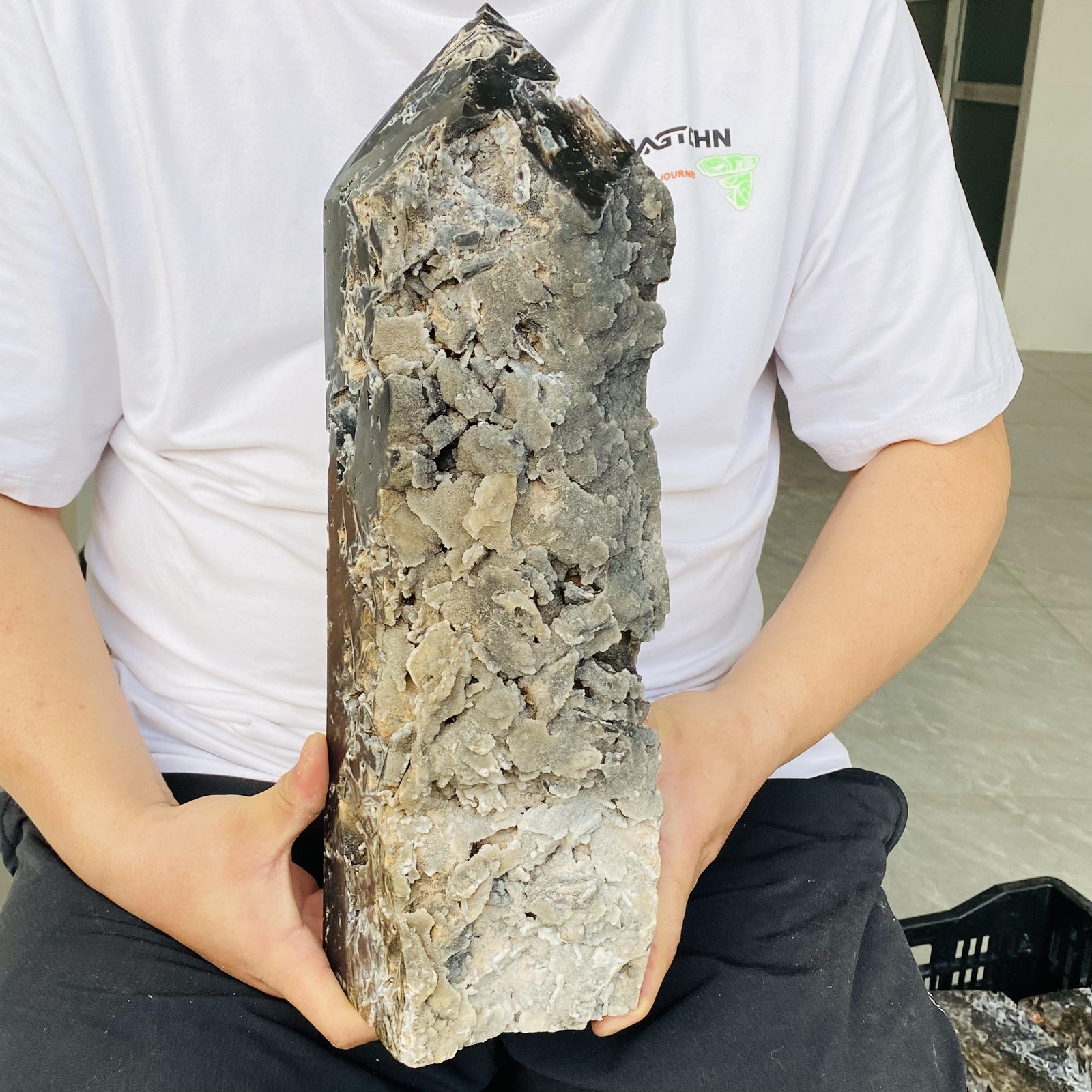 Natural Sphalerite ore Quartz Obelisk Quartz Crystal Reiki Healing 6300g