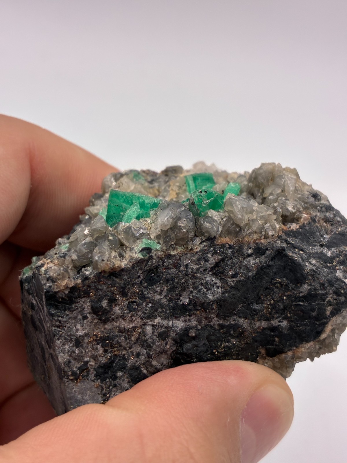 Rough Crystal Colombian Emerald Raw Matrix Collector Piece, Natural Not treament