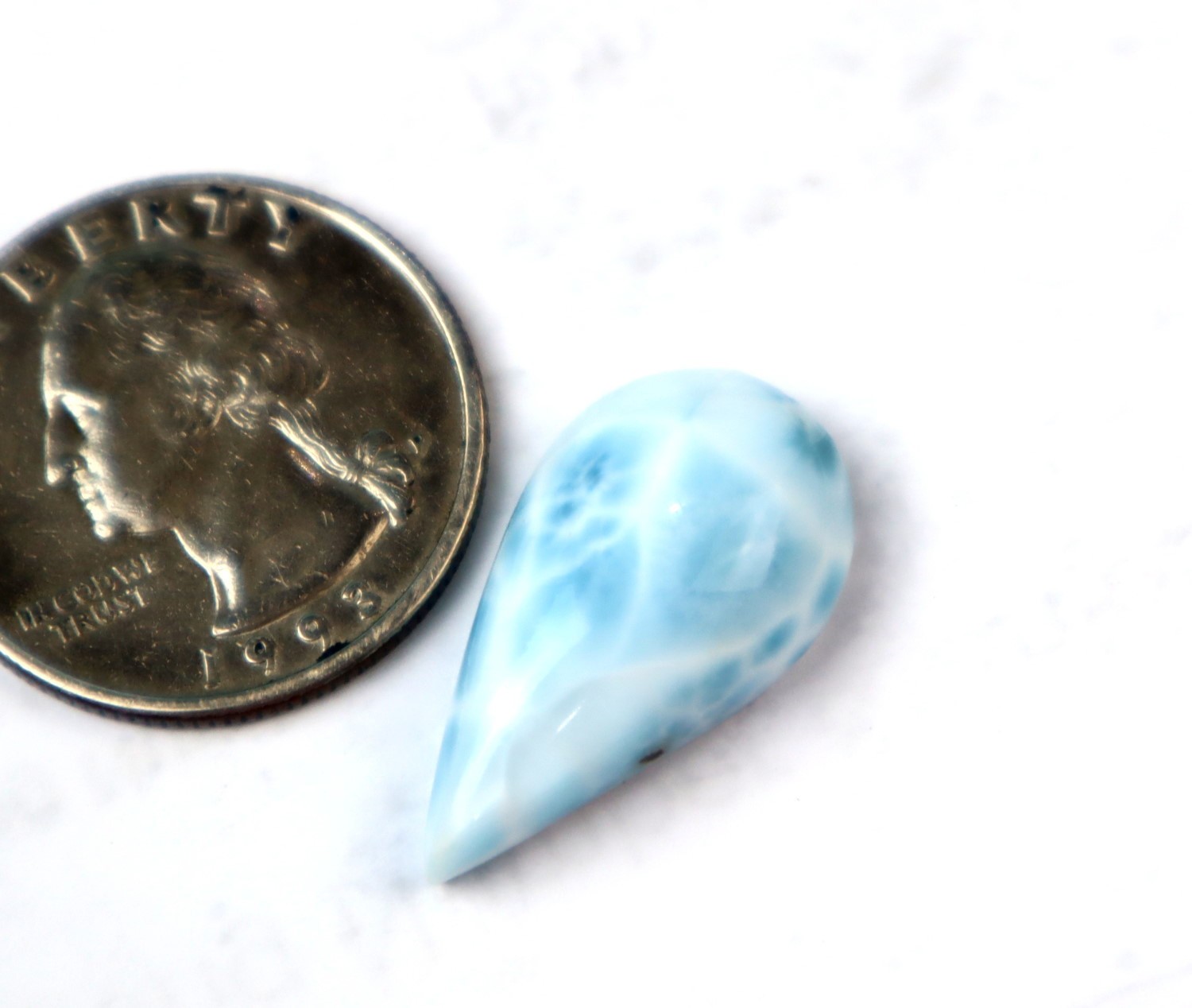 Excellent Natural Sky Blue Larimar Cabochon 25mm