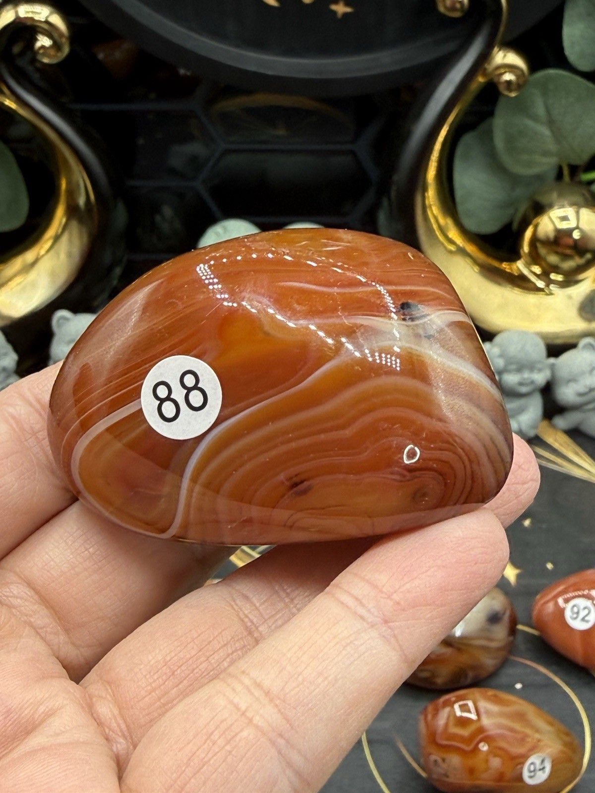 Natural Sardonyx Lg Palms/Freeform awesome patterns Free shipping