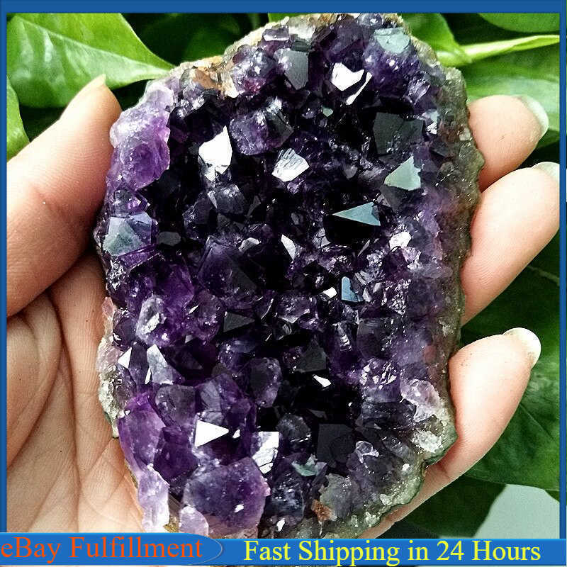 Large Natural Amethyst Crystal Cluster Quartz Druzy Geode Energy Stone Specimen
