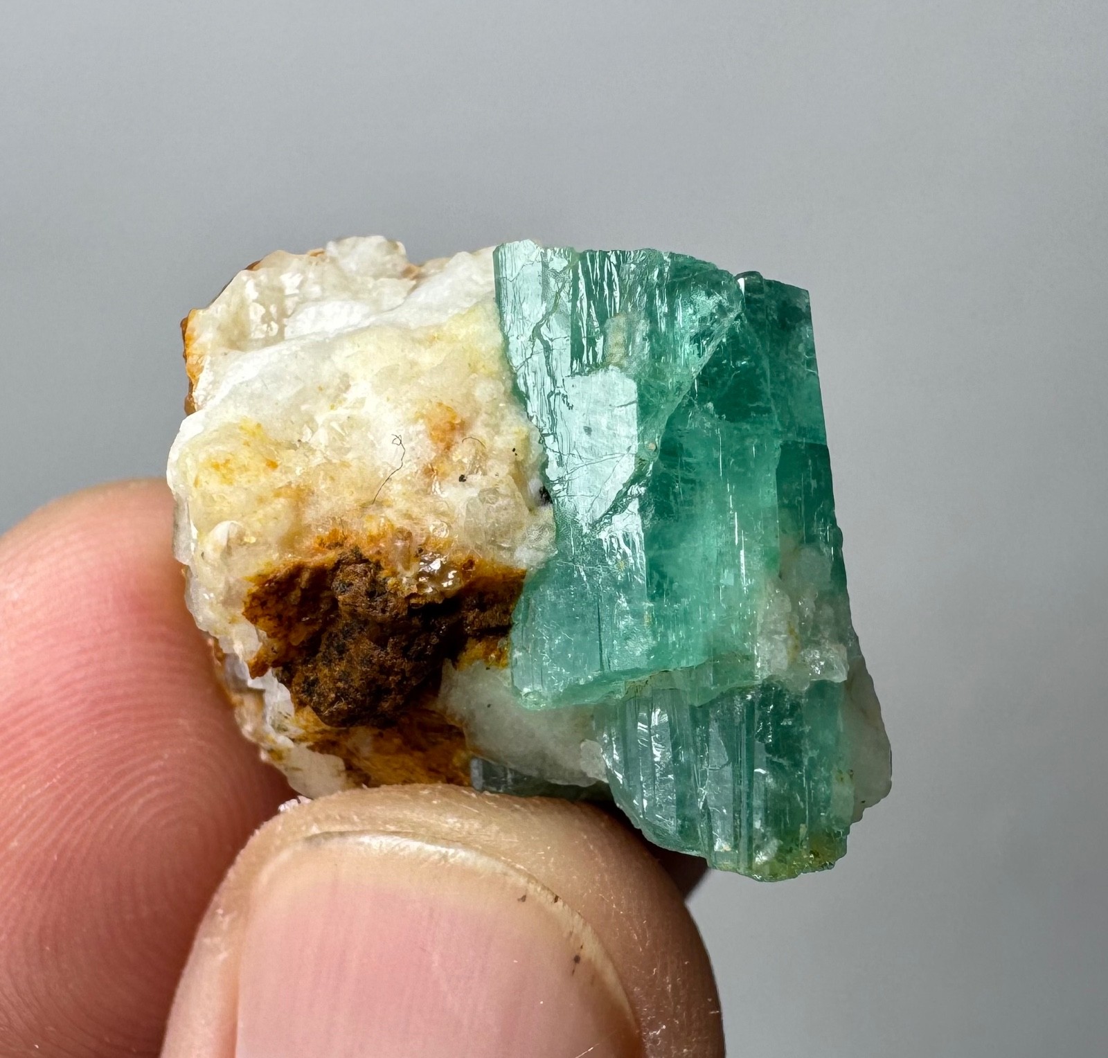 47 Ct Natural Emerald Crystal on Matrix From Panjshir Afghanistan