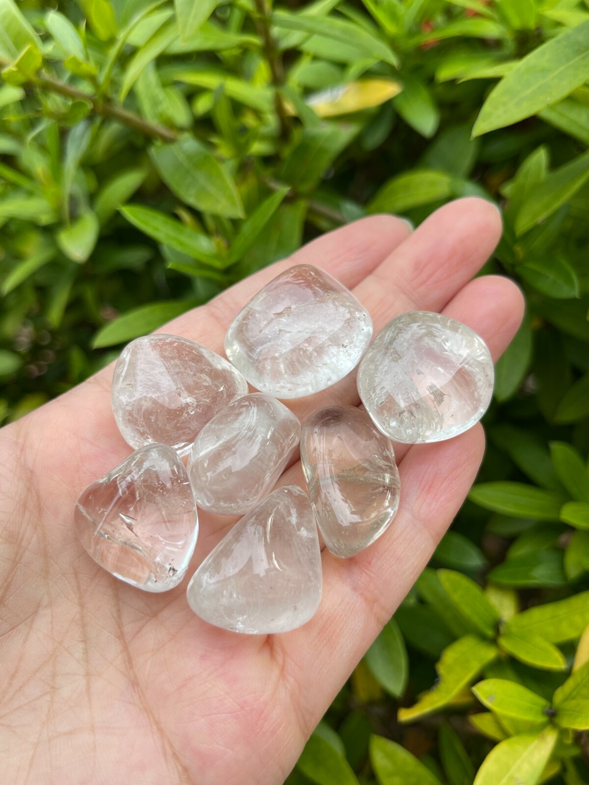 Grade A++ Clear Quartz Tumbled Stones, 0.85″-1.25″ Quartz Crystal, Pick How Many