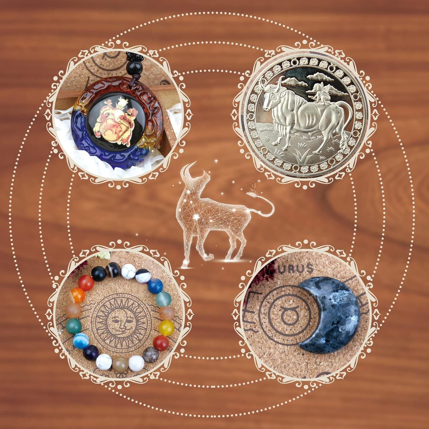 Natural Crystals and Healing Stones with Guide, Real Raw Crystals Set