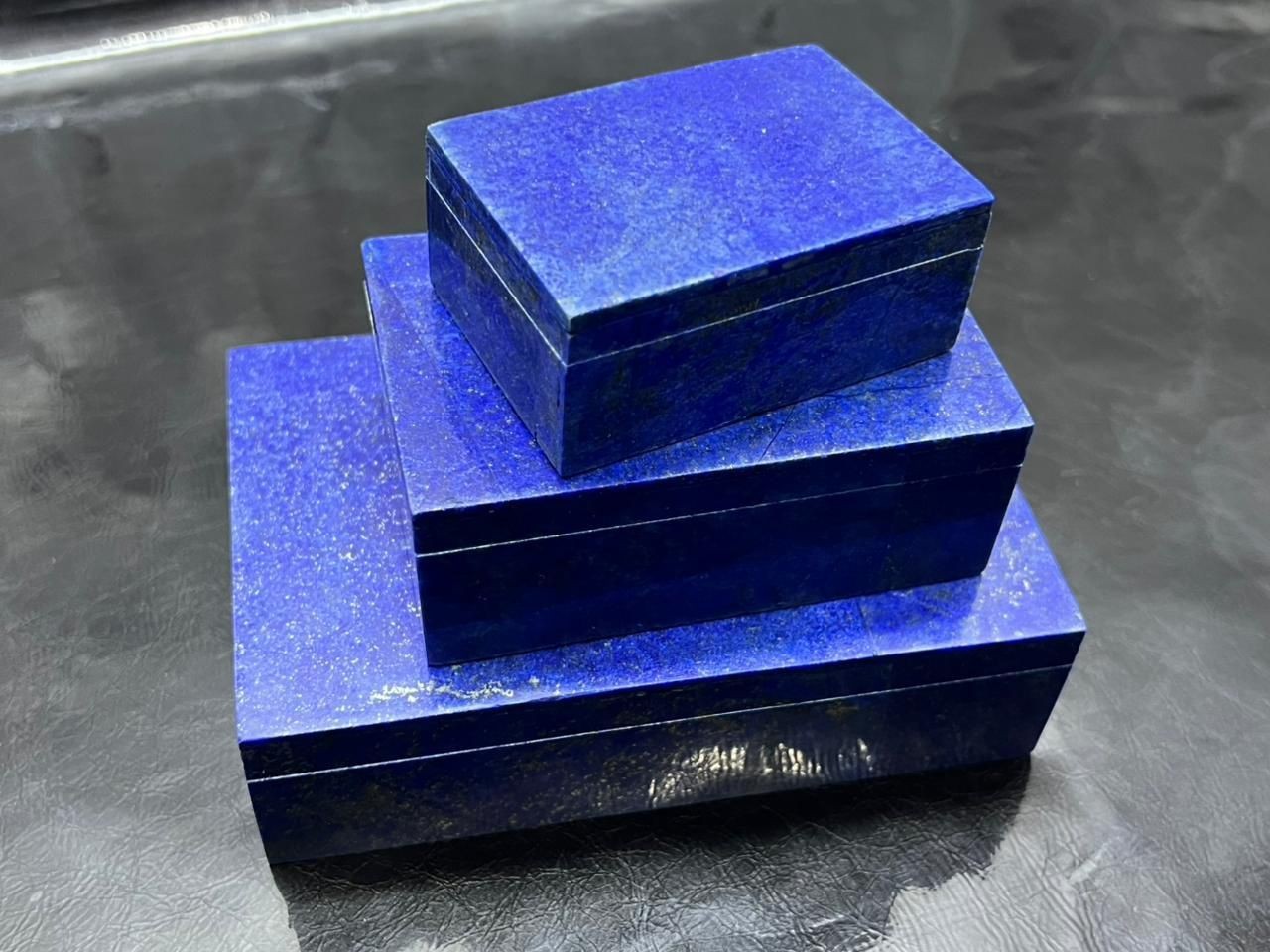 Lapis Lazuli Box Jewelry Box Set