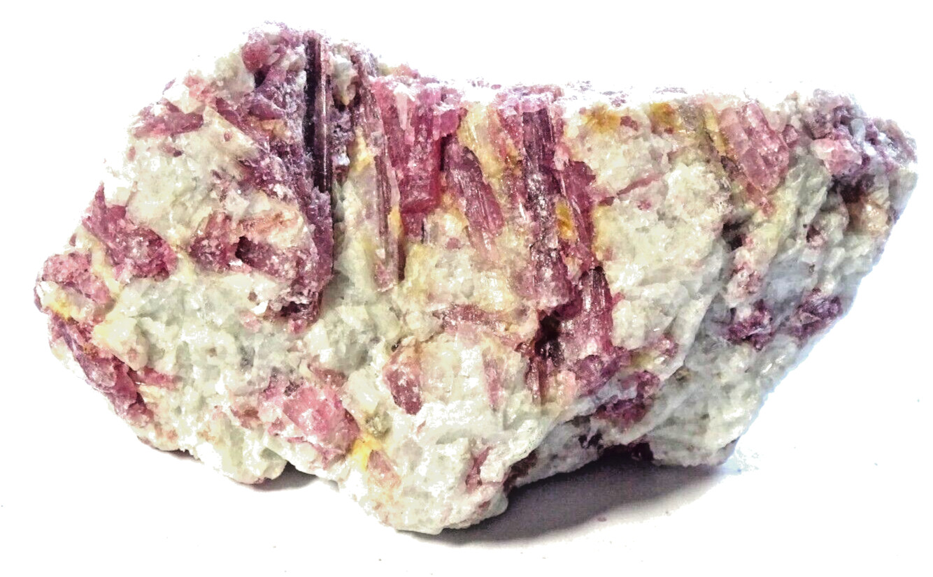 RUBELLITE (PINK TOURMALINE) CRYSTALS IN FELDSPAR – 7.6 x 3.5 x 2.2 cms 120 gms
