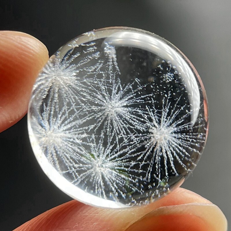 18mm New Find Rare NATURAL PRETTY Fireworks phantom QUARTZ CRYSTAL Sphere BALL