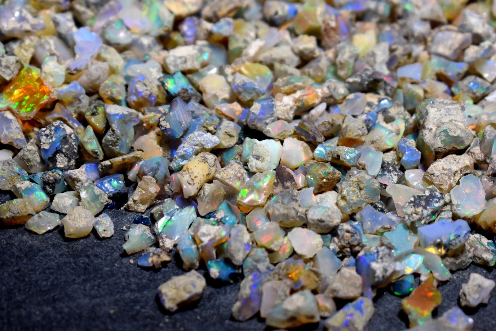Natural Ethiopian Jumbo Welo Fire Opal Rough Specimen Gemstone 8-13mm 25+Pcs Lot