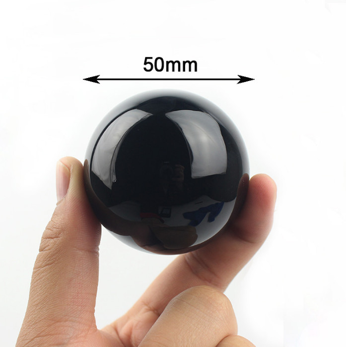 50mm Natural Crystal Healing Ball Black Obsidian Sphere Glass Stone Crystal Ball