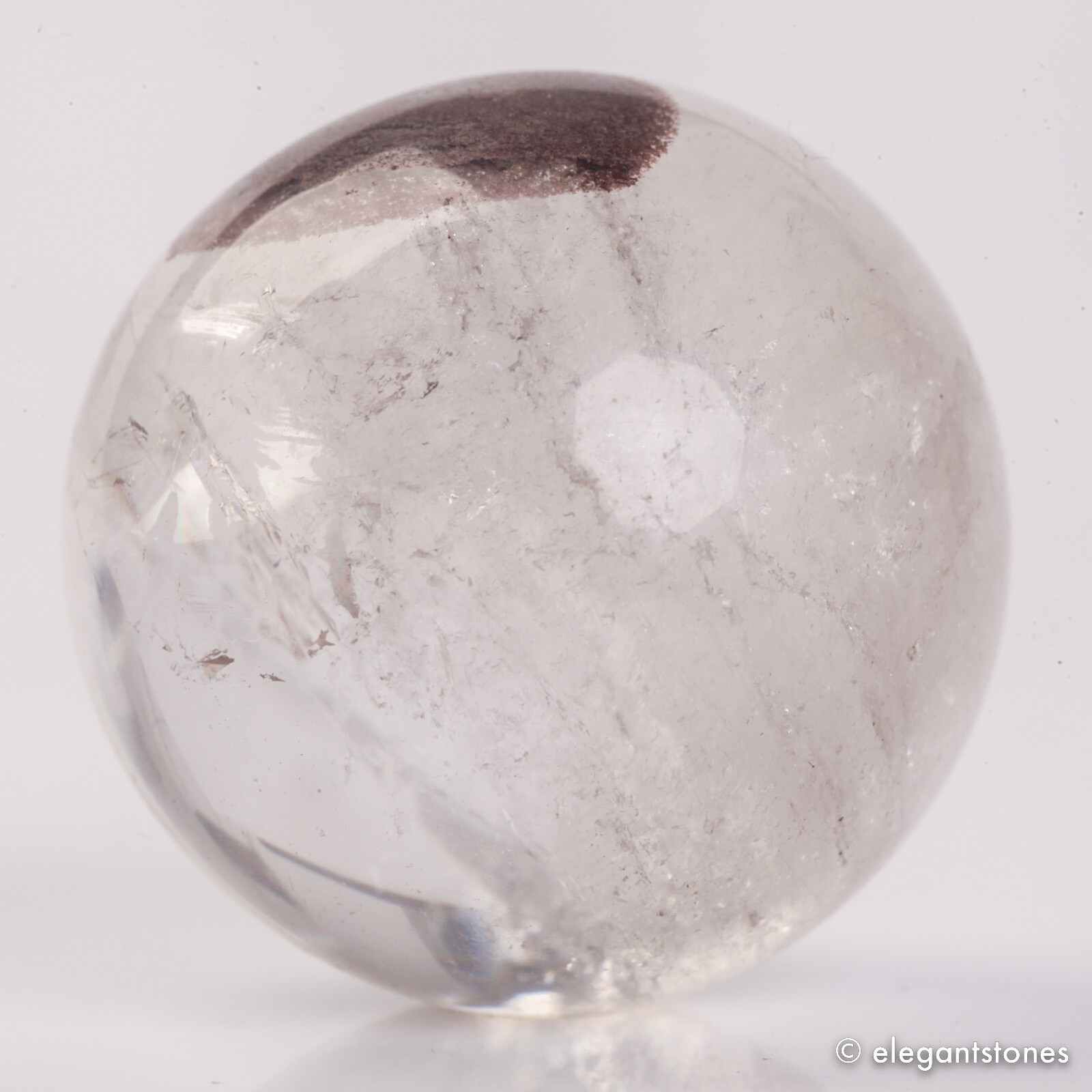 58g34mm Natural Garden/Phantom/Ghost/Lodolite Quartz Crystal Sphere Healing Ball