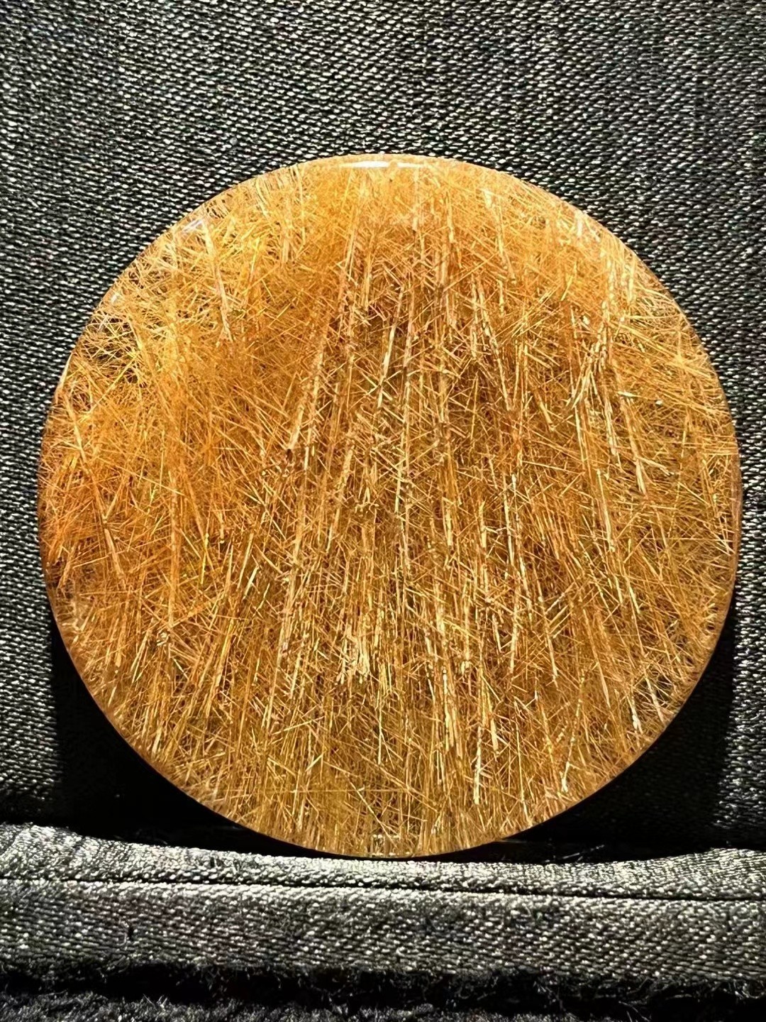 49*4.5mm A+ Natural Gold Rutilated Quartz Carved Crystal Reiki Energy Pendant