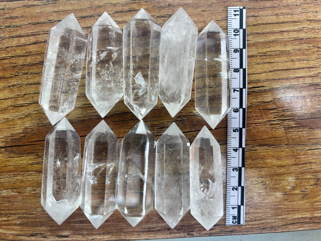 10pcs Natural 50mm Clear Quartz Crystal DT Point Double Terminated Wand