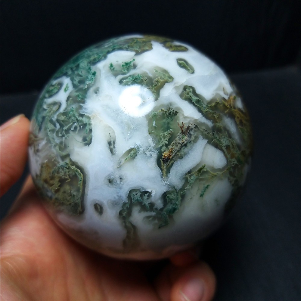 RARE 620.4G Natural Polished Colorful Agate stone Ball Healing Madagascar A419