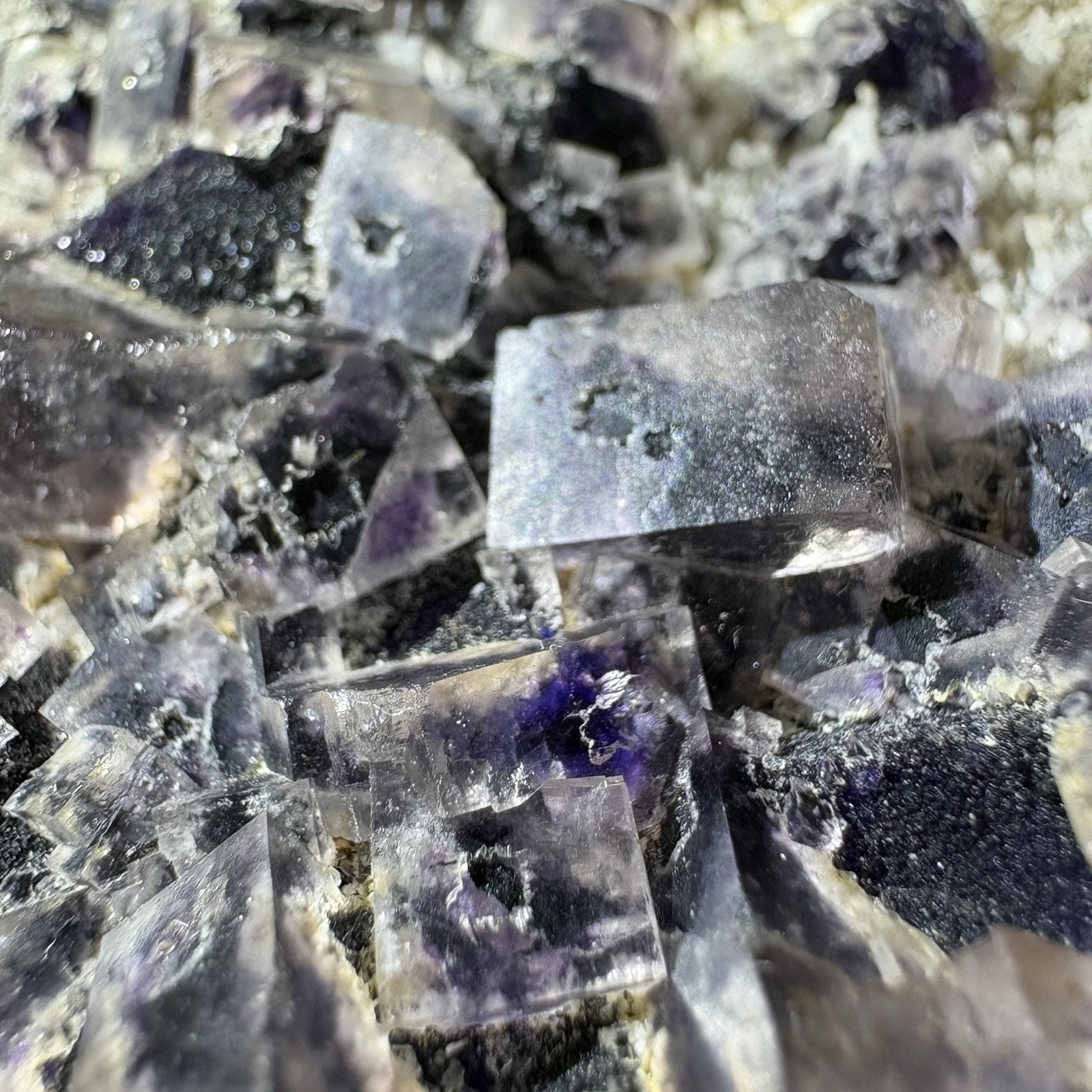 Large Phantom Fluorite on Quartz Cluster Natural Raw Crystal Rare Specimen Heal