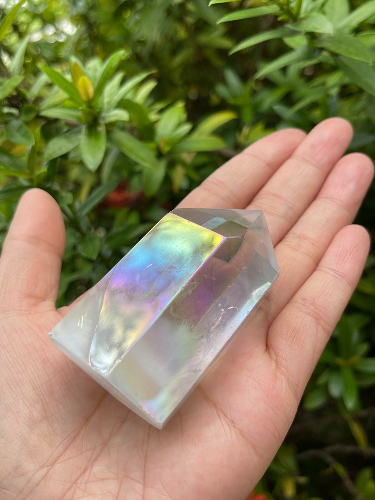 Premium Angel Aura Quartz Points,Crystal Plated Angel Aura Obelisk,Pick A Weight