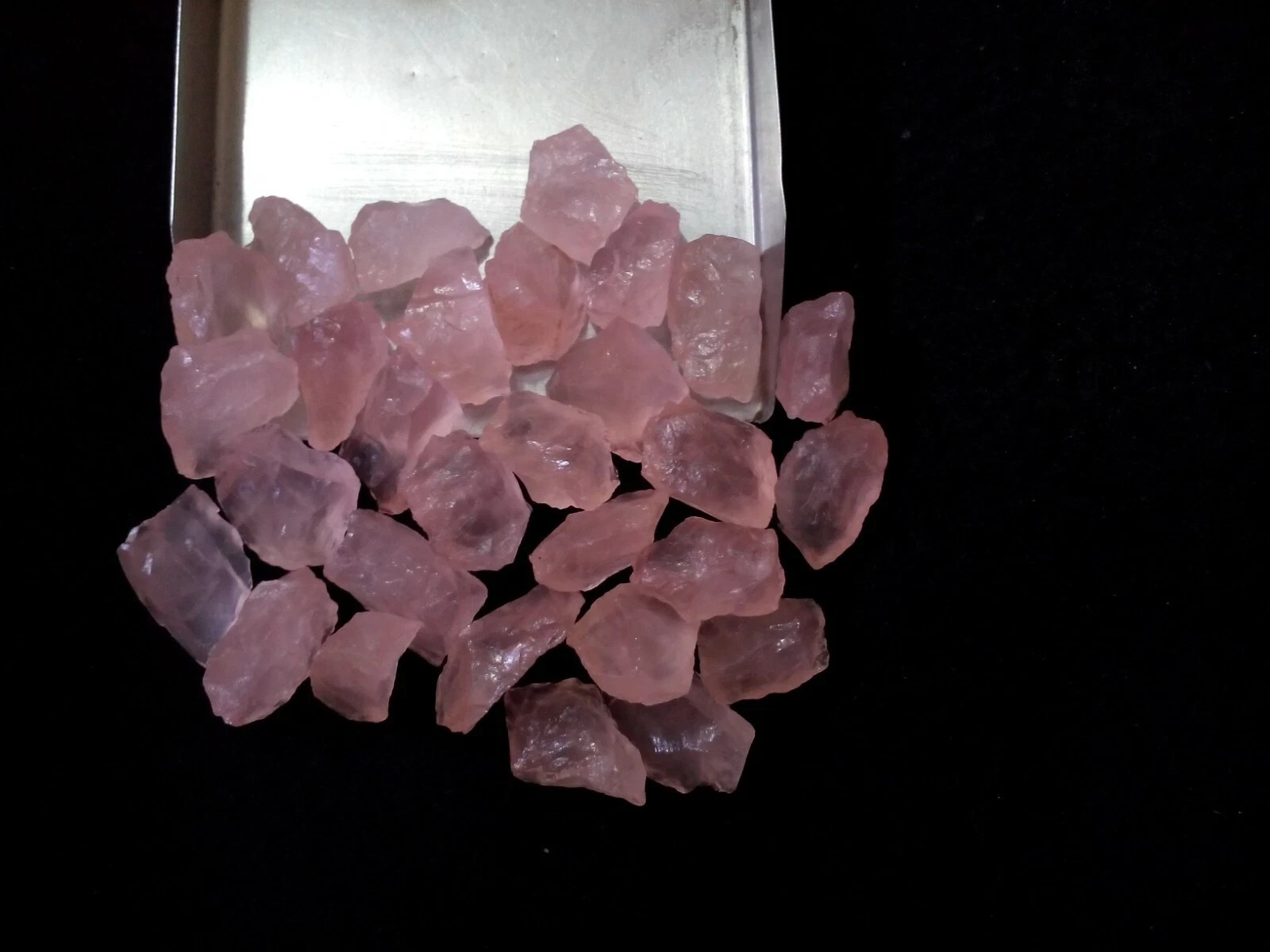 AAA+ Awesome Rose Quartz 10 Piece Raw 16-20 MM Size Healing Rose Quartz Jewelry