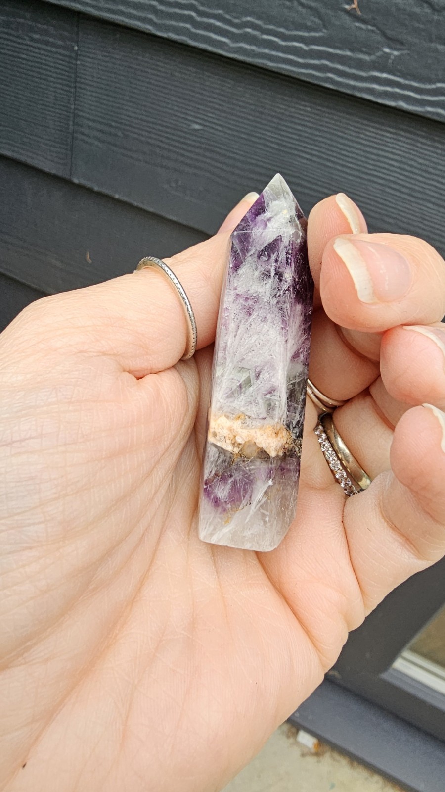 ⭐️SALE⭐️ Rainbow Fluorite Mini Point 43g 6.5cm Healing Anxiety