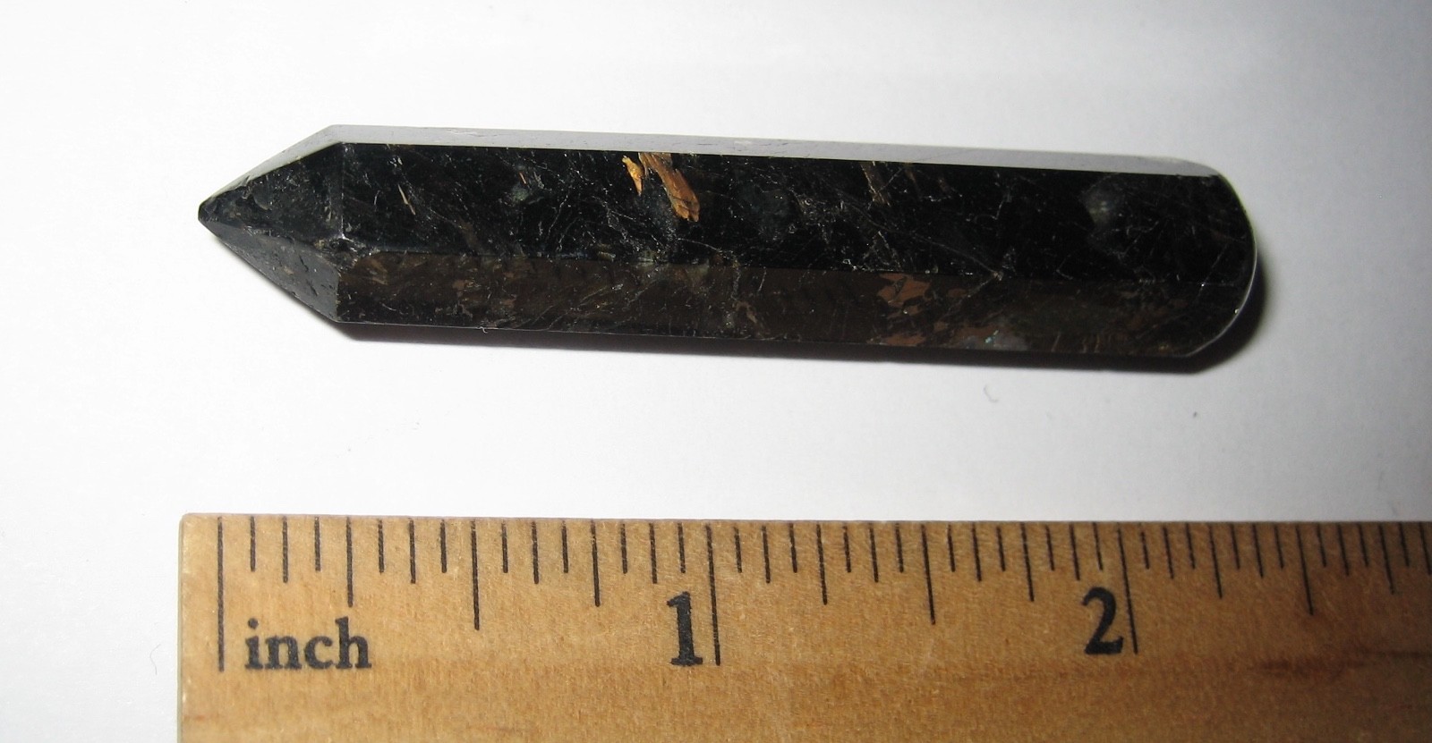 60mm RARE! POLISHED NATURAL AUTHENTIC NUUMMITE STONE WAND GREENLAND 16grams *2