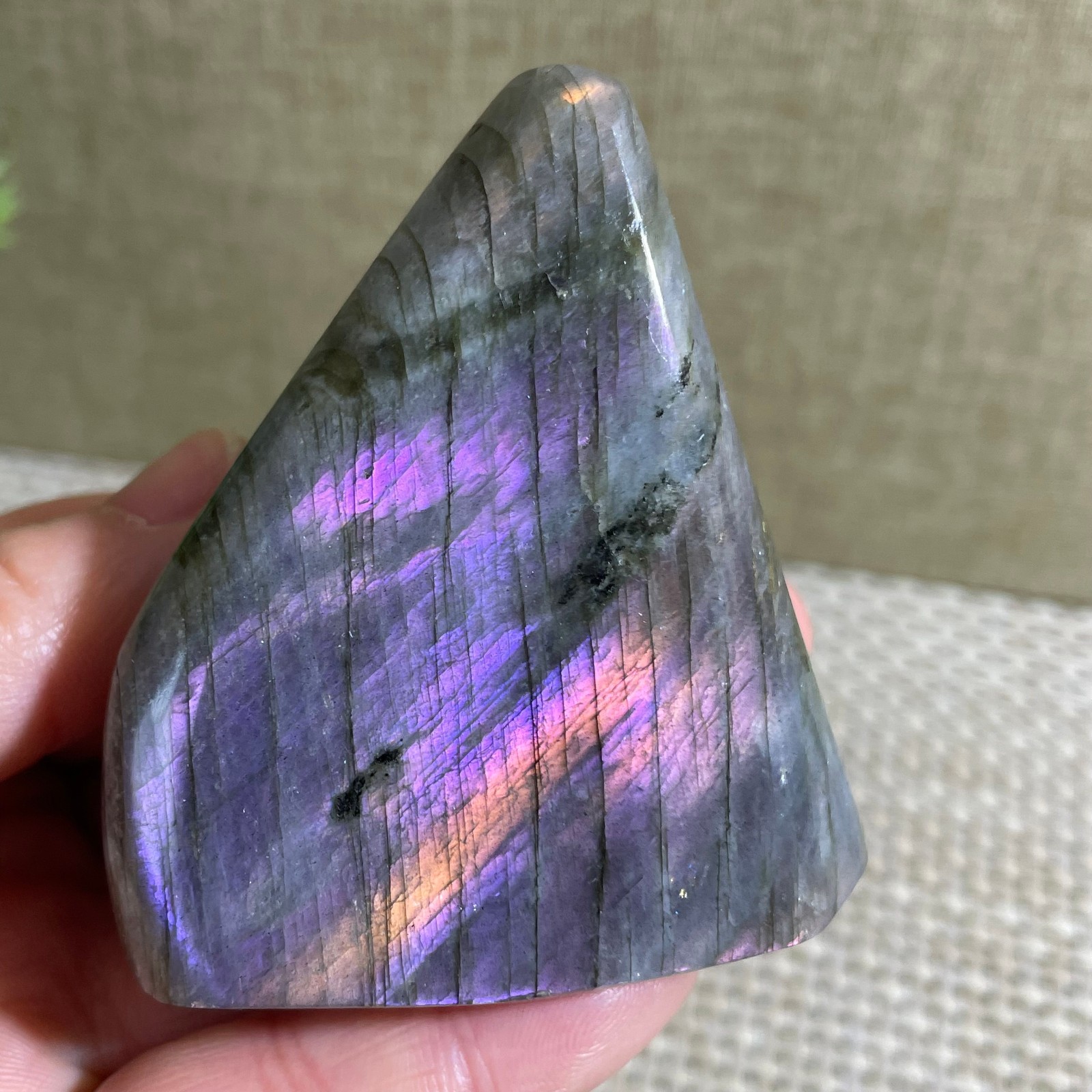 Rare Flashy Labradorite Slab Crystal Rough Gemstone Raw Labradorite Rough 177g