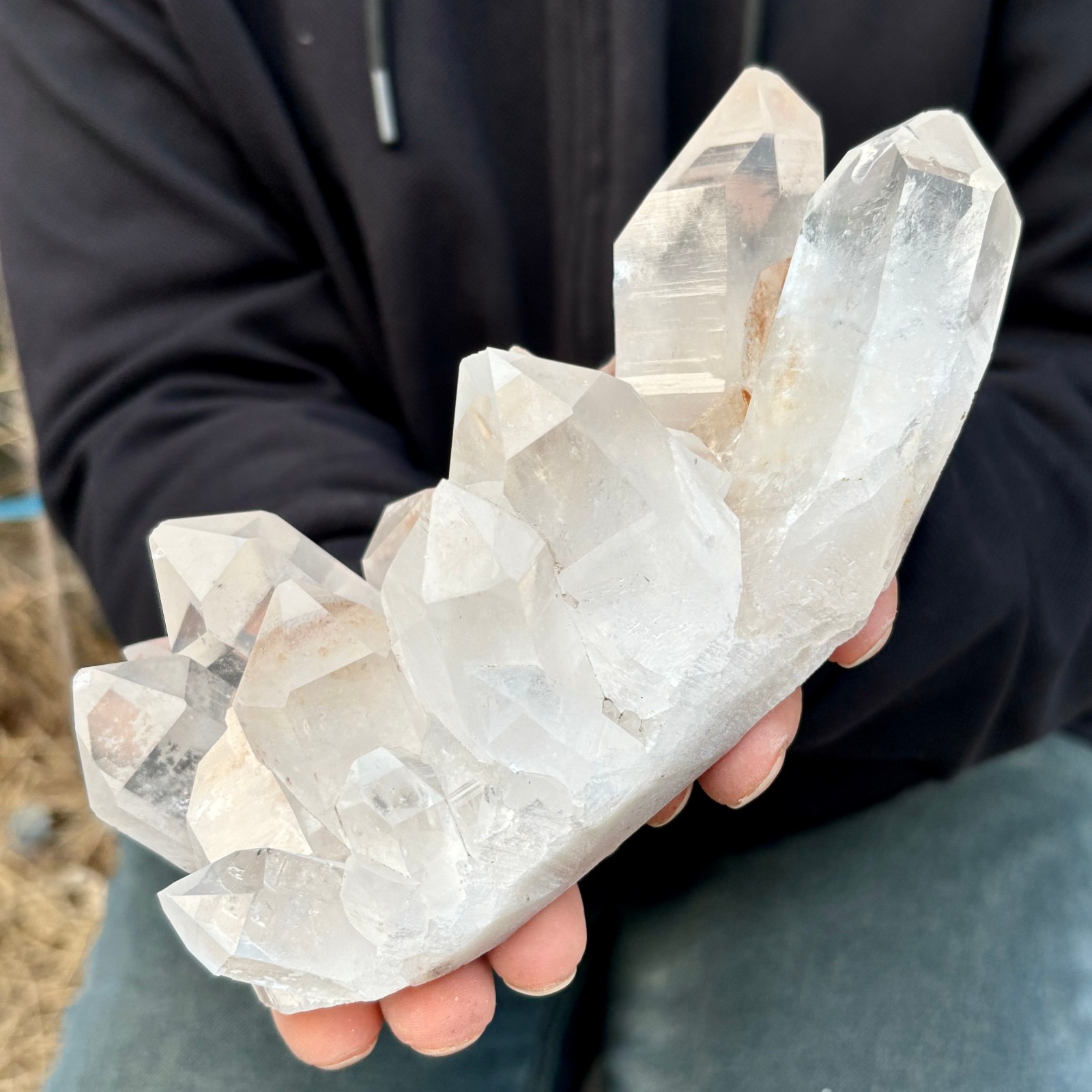2.18LB Natural white Crystal Himalayan quartz chunk mineralsls Specimen