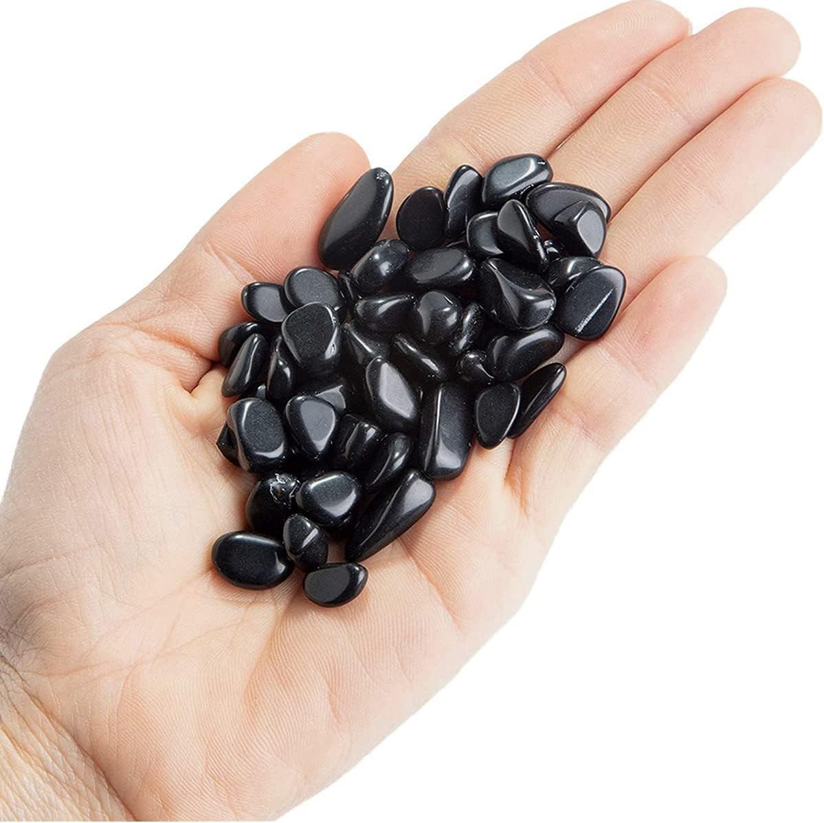 Decorative Irregular Black Obsidian Stones – Ideal for Aquariums & Succulents