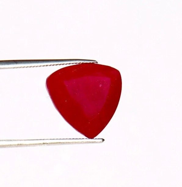 9.50 Ct Loose Gemstone Natural Red Beryl Bixbite Trillion Cut Utah Certified