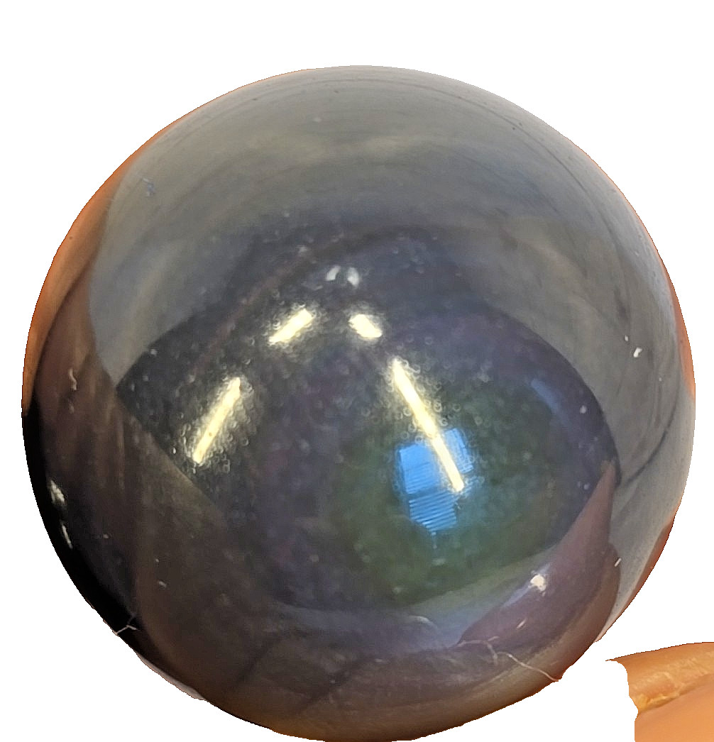 Rainbow Obsidian Sphere Set 3pc Silver Sheen Crystal Balls 26mm