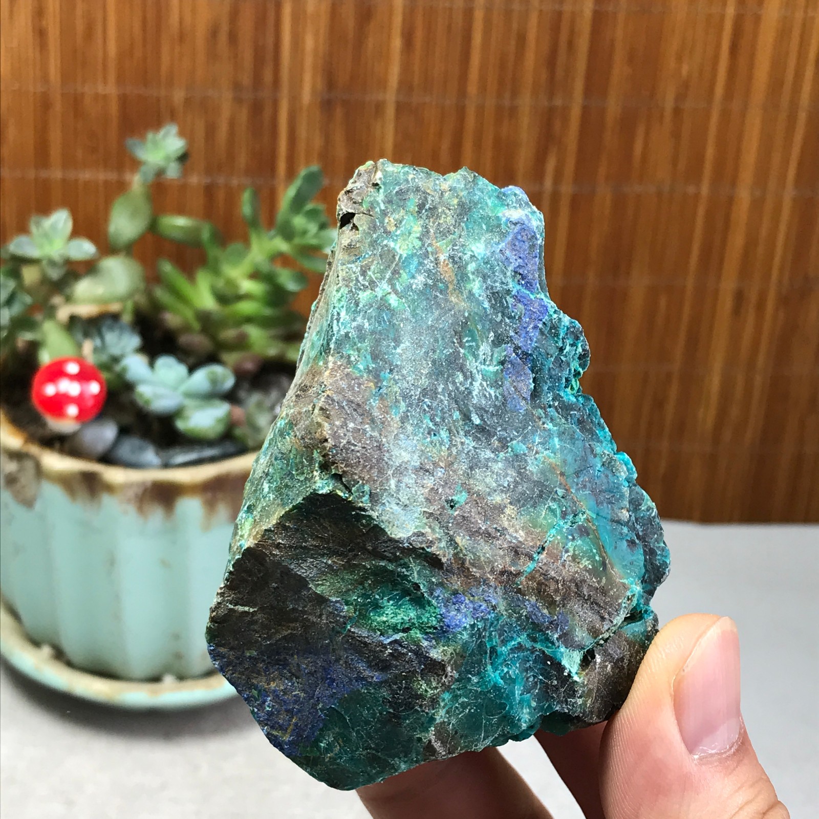 144g Natural Azurite/Malachite gemstone Rough original Crystal Specimen A5941