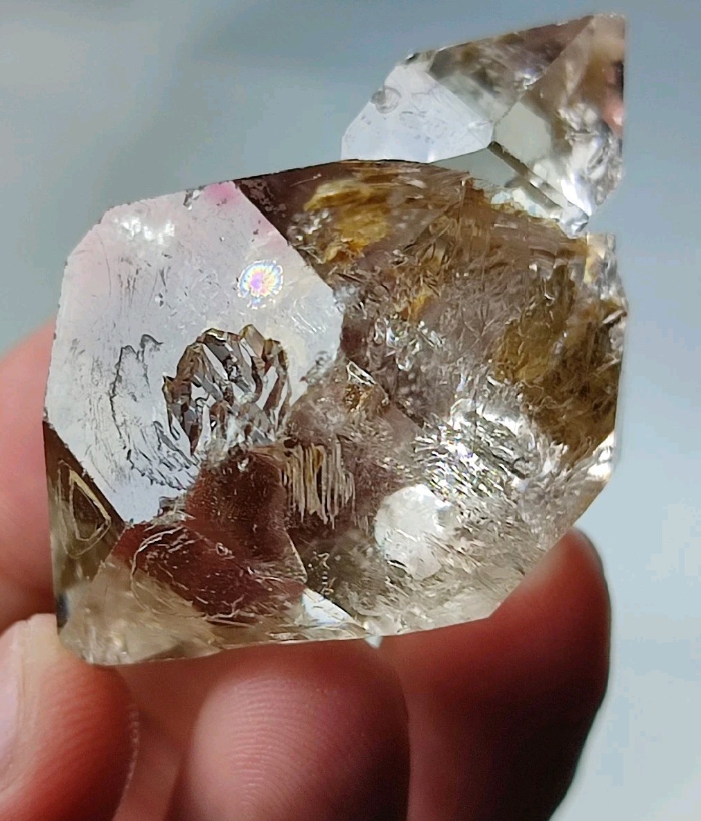Herkimer Diamond Quartz DT Crystal With Good Clarity & Nice Growth-90-grams.