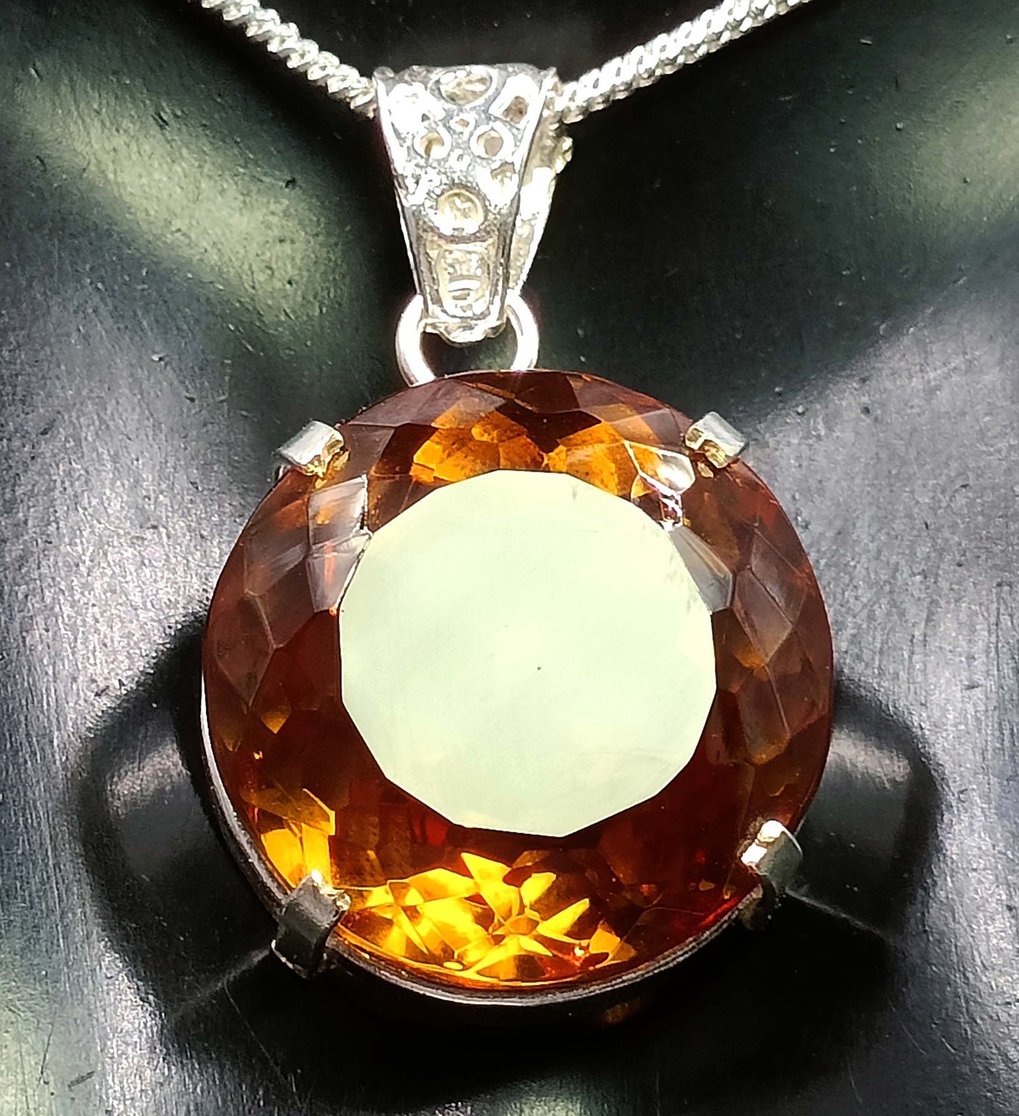 Natural Alexandrite Color Change 73.35 Ct 925 Solid Silver Pendant IGL Gems 5JST