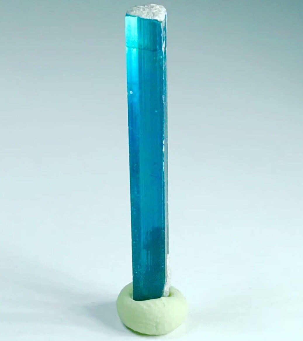 Rarest Transparent Natural Blue Paraiba Tourmaline Crystal Raw Rough Specimen