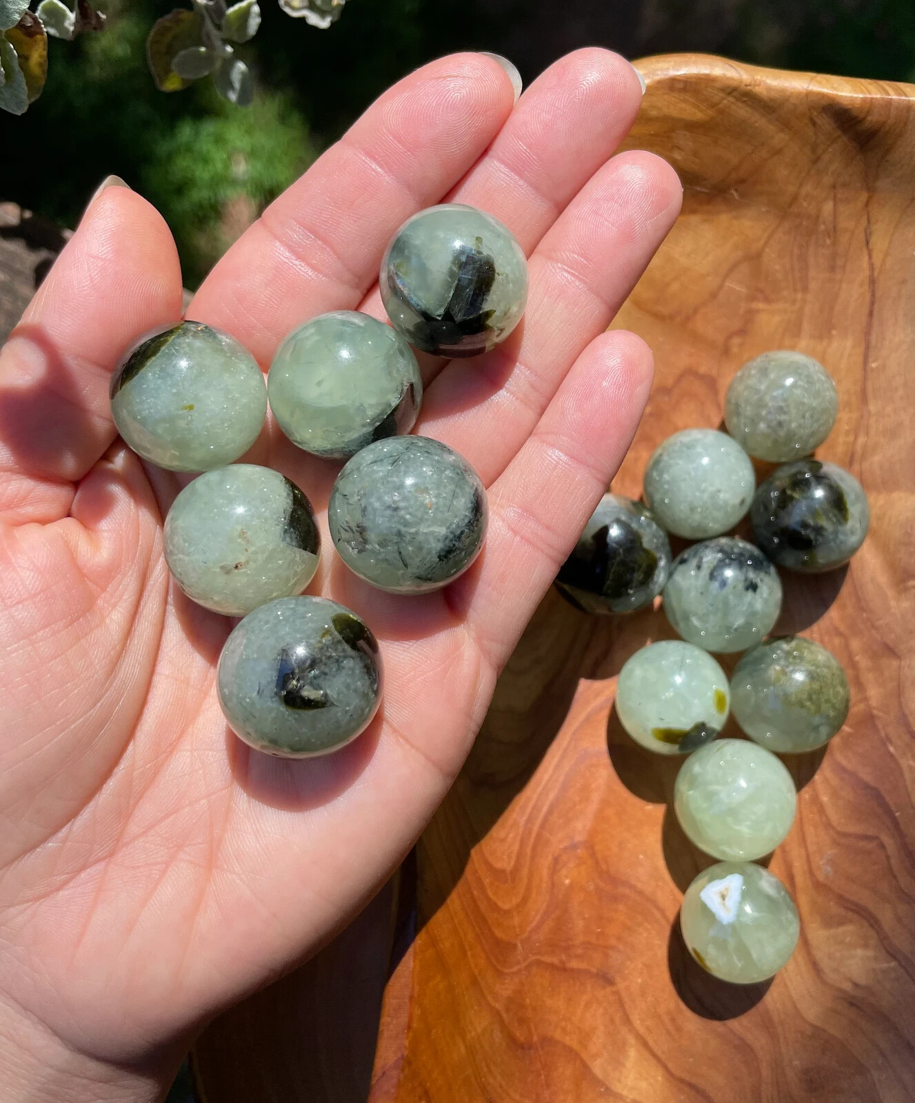 Beautiful Prehnite/Epidote Mini Sphere *22-23mm *Cleansing *Peace *Protection