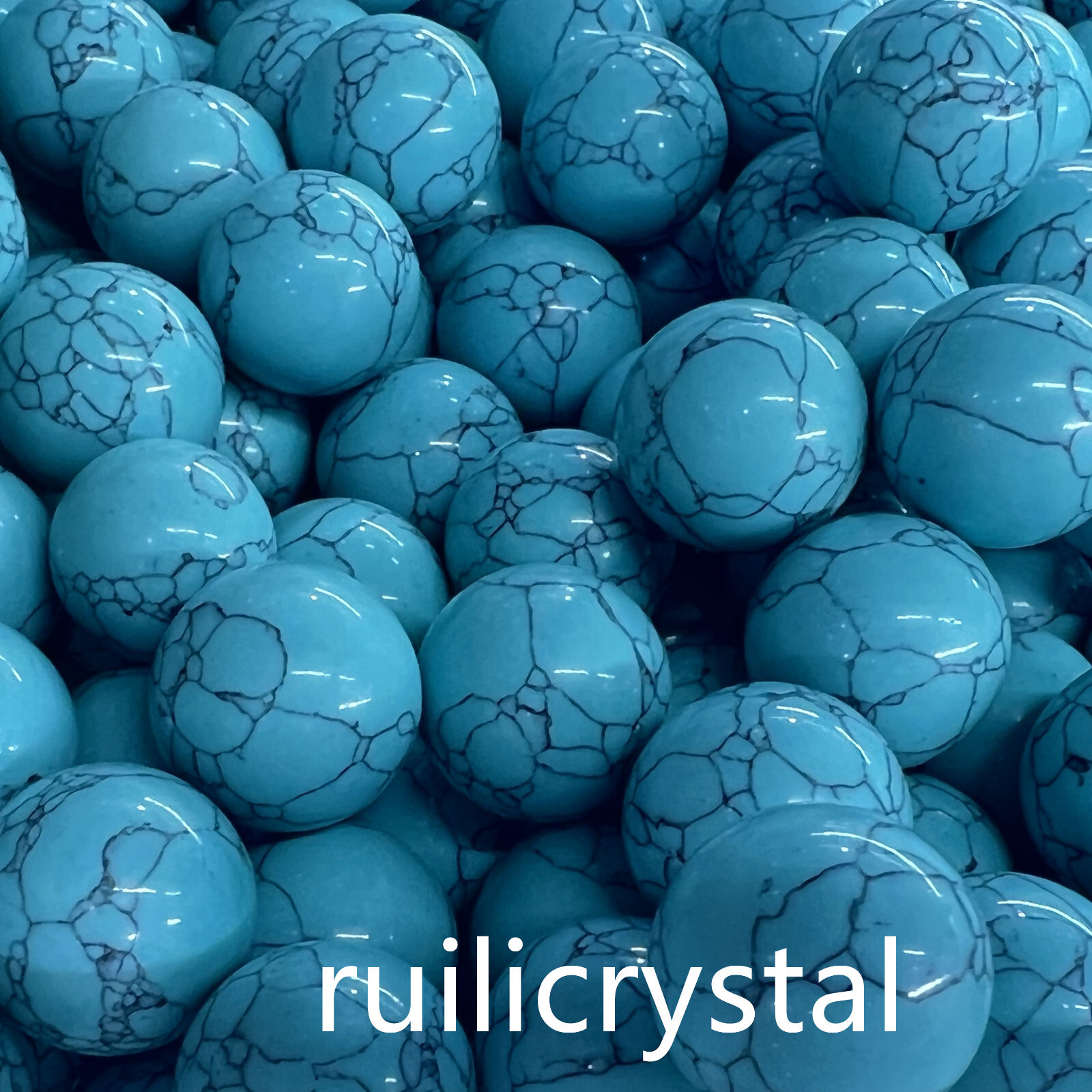 Wholesale Lot 7 pcs turquoise Sphere Crystal Ball Energy Healing20mm