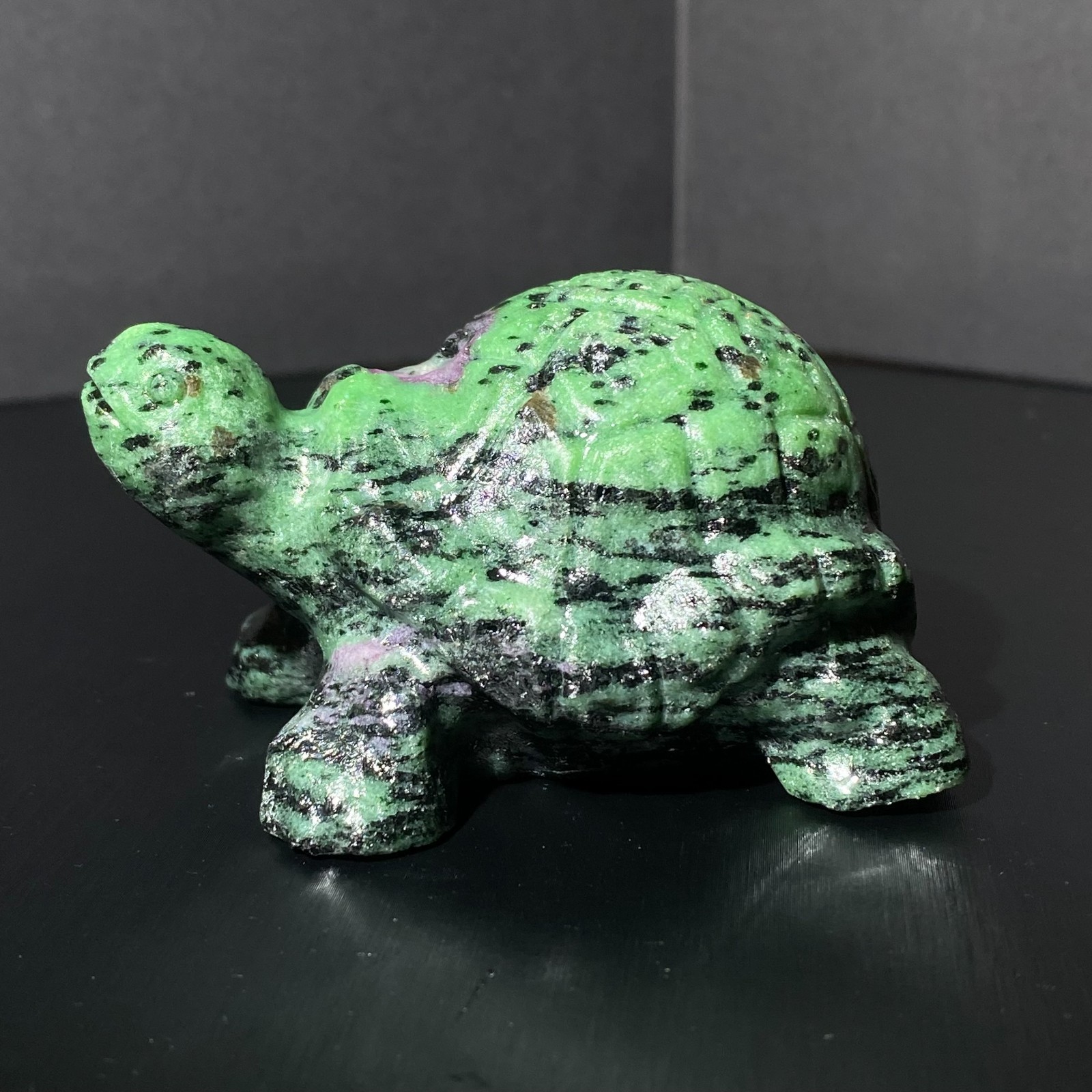 288g natural Red Green Treasure tortoise Healing crystal demagnetize
