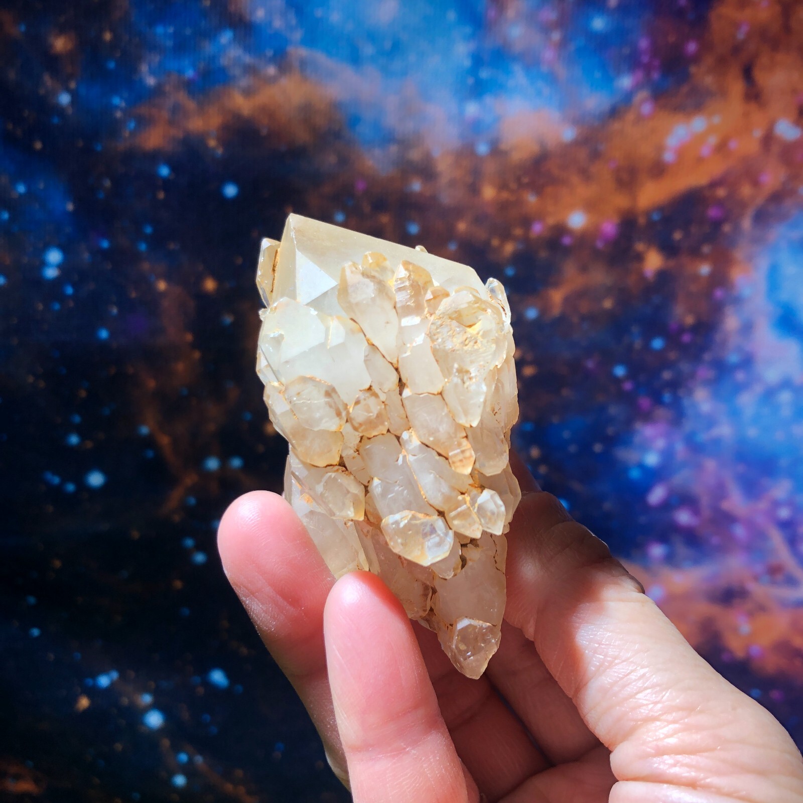 Brazil Elestial Quartz Skeletal Quartz Natural Crystal Healing 7×4.5cm