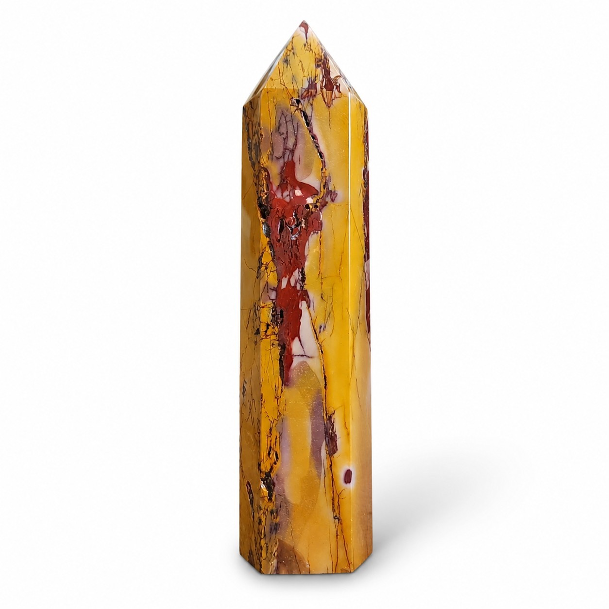 Large Natural Polished Mookaite Jasper Tower 7.5″ Tall – 636g- USA