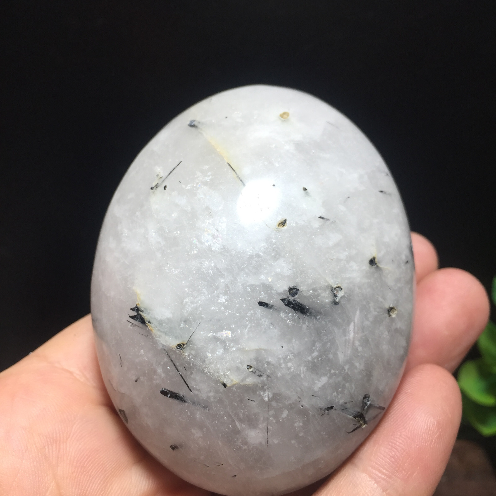 205g Natural black tourmaline quartz crystal symbiotic mineral specimen 11