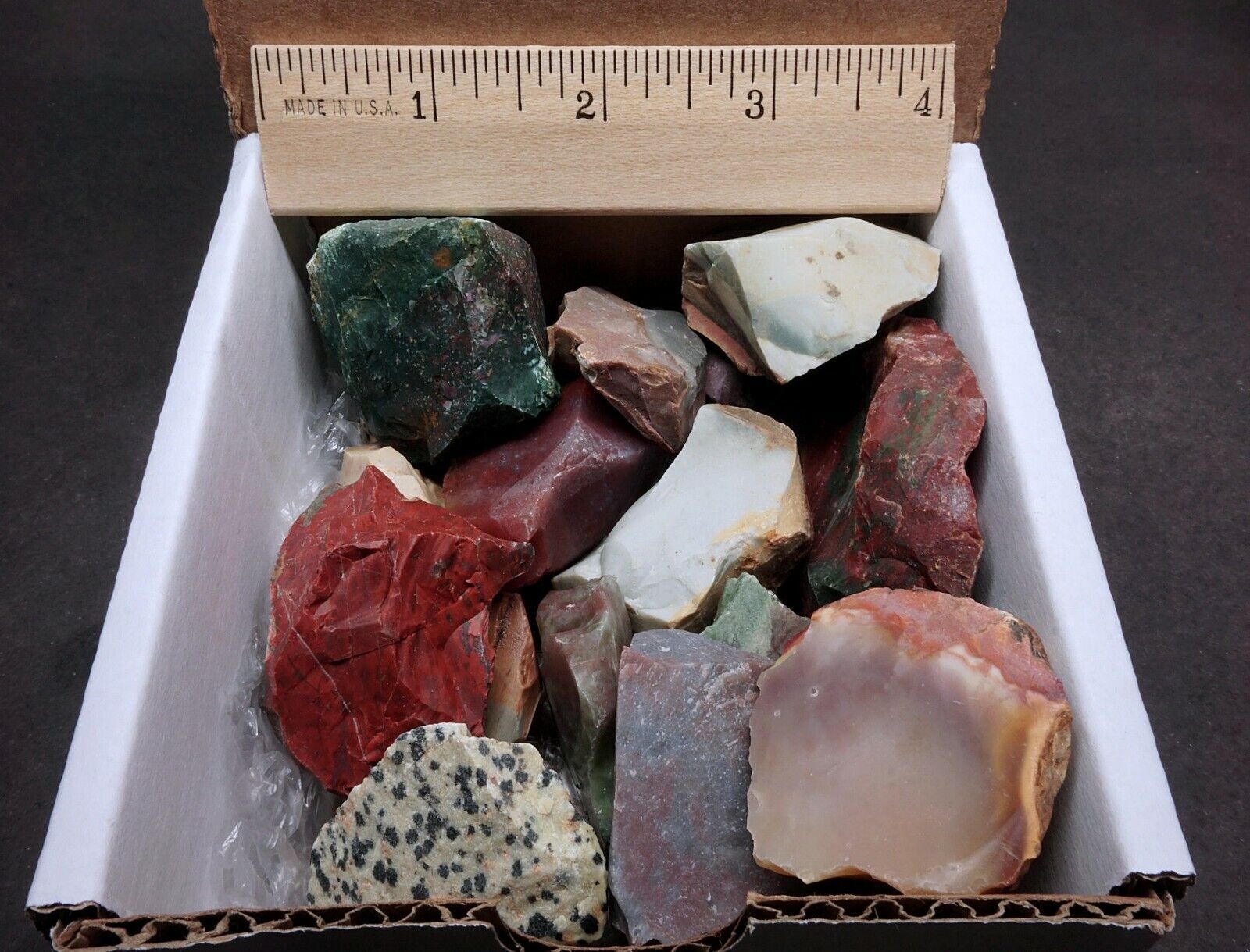 Jasper Mix 1 LB Dalmatian Fancy Polychrome & Zebra Jasper Natural Specimens