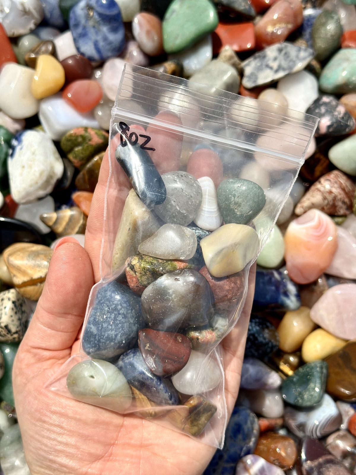 Mixed Gemstone Tumbled Stones (BULK) PolishedNatural Mixed Gemstones