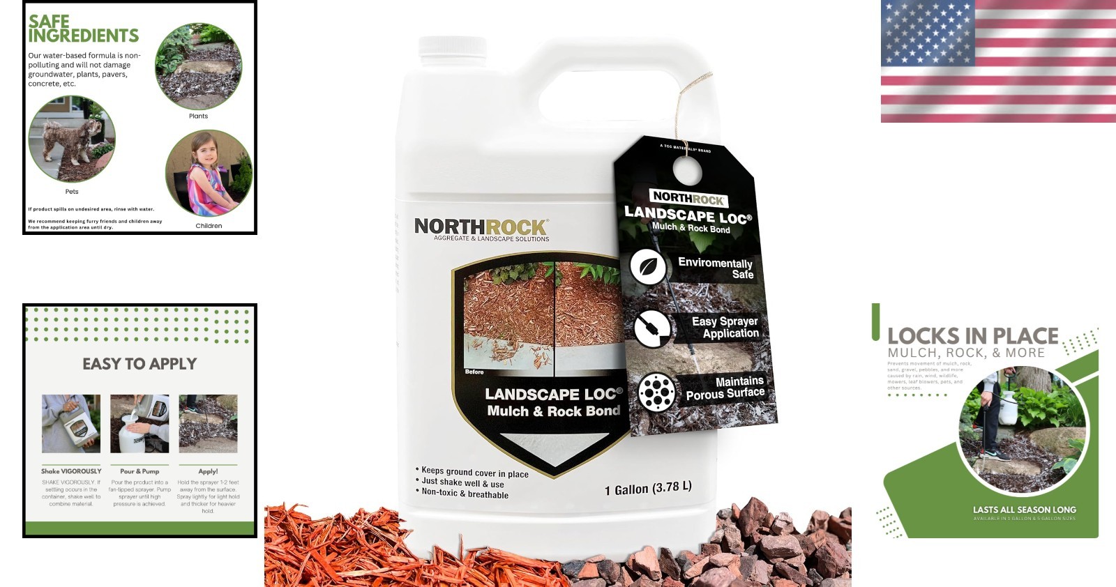 Mulch & Rock Bond – Strong Stabilizing Glue//