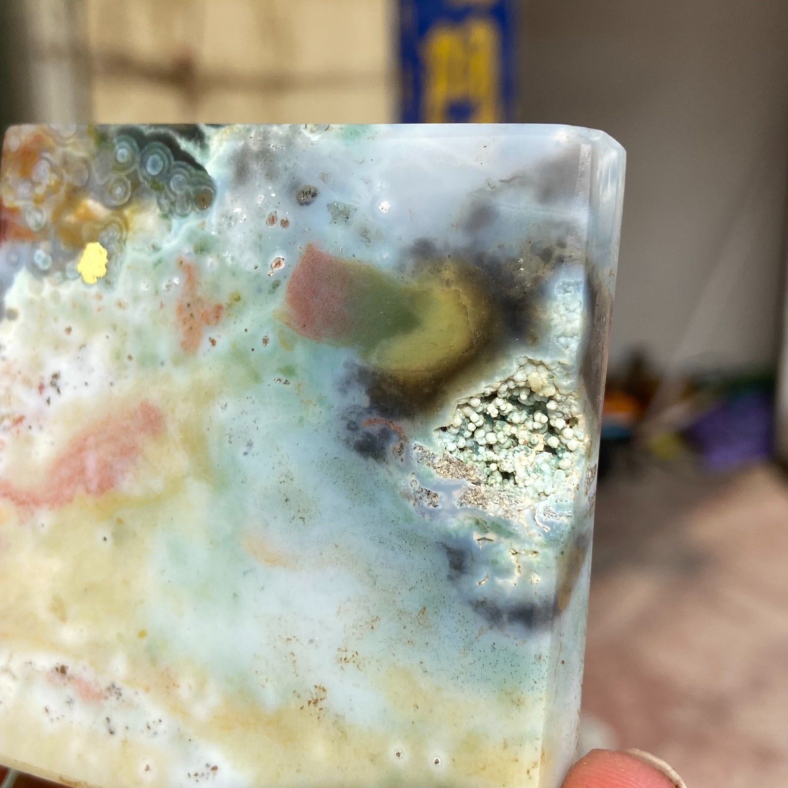 110g Rare Colourful Natural Ocean Jasper Rough Crystal Mineral Specimen Healing