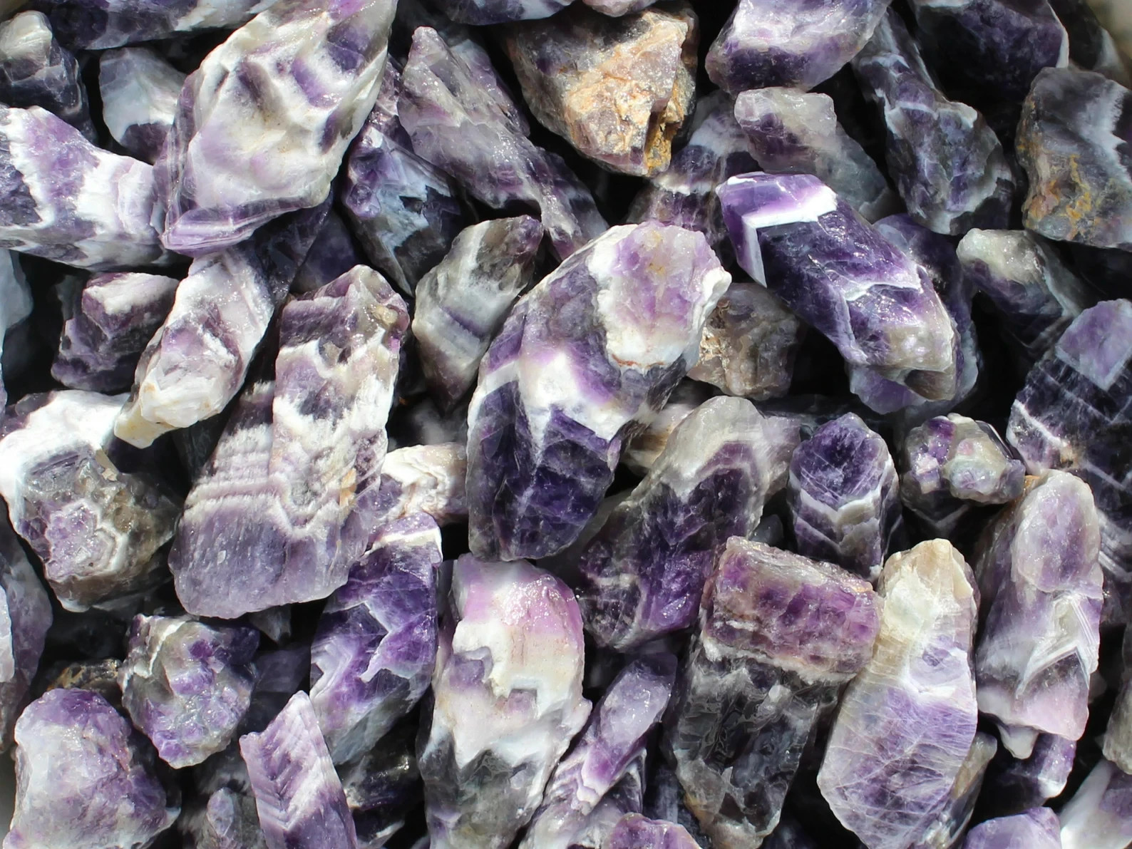 Raw Chevron Amethyst Chunk Natural Healing Crystal Mineral Rock DIY Decoration