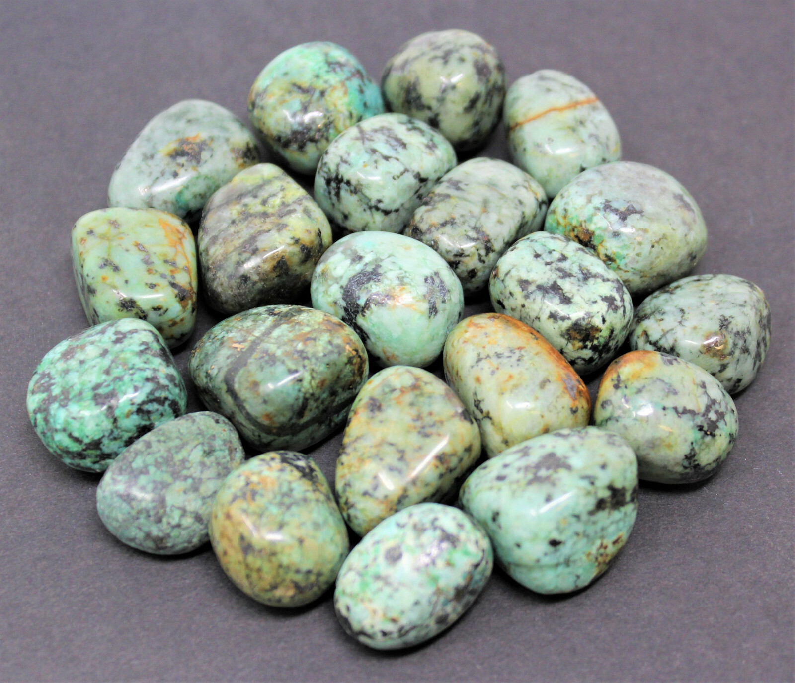 African Turquoise Tumbled Stones: Choose Ounces or lb Bulk Wholesale Lots